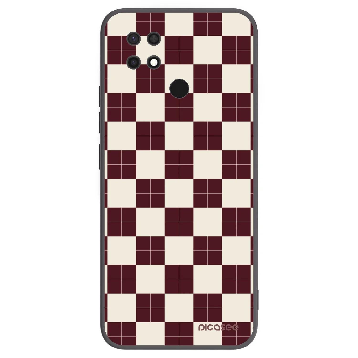 Picasee silikonowe czarne etui na Xiaomi Redmi 10C - Checked Away