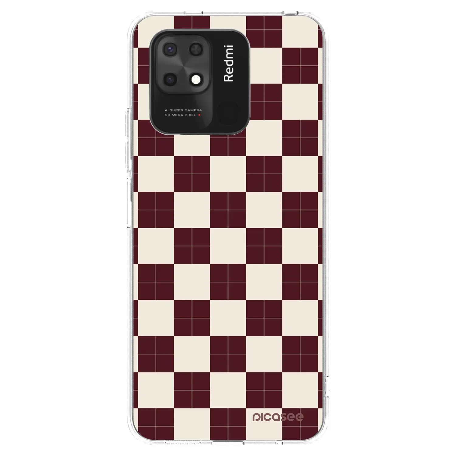 Picasee silikonowe przeźroczyste etui na Xiaomi Redmi 10C - Checked Away
