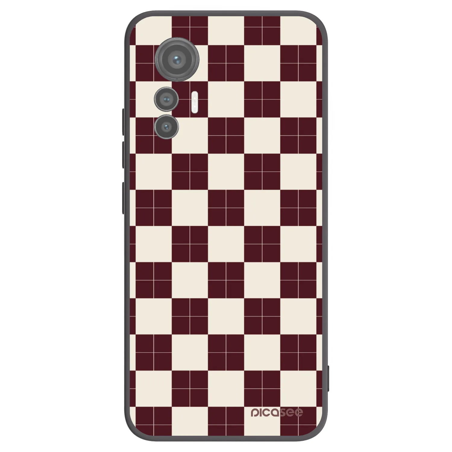 Picasee silikonowe czarne etui na Xiaomi 12 Lite - Checked Away