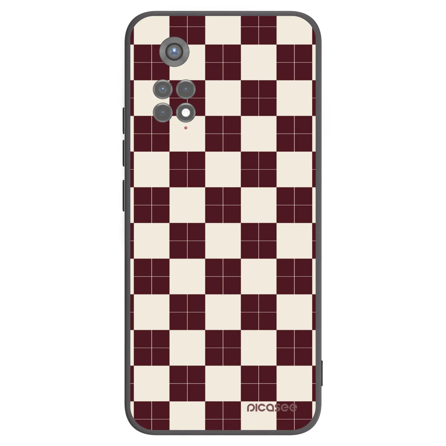 Picasee silikonowe czarne etui na Xiaomi Redmi Note 11S 5G - Checked Away