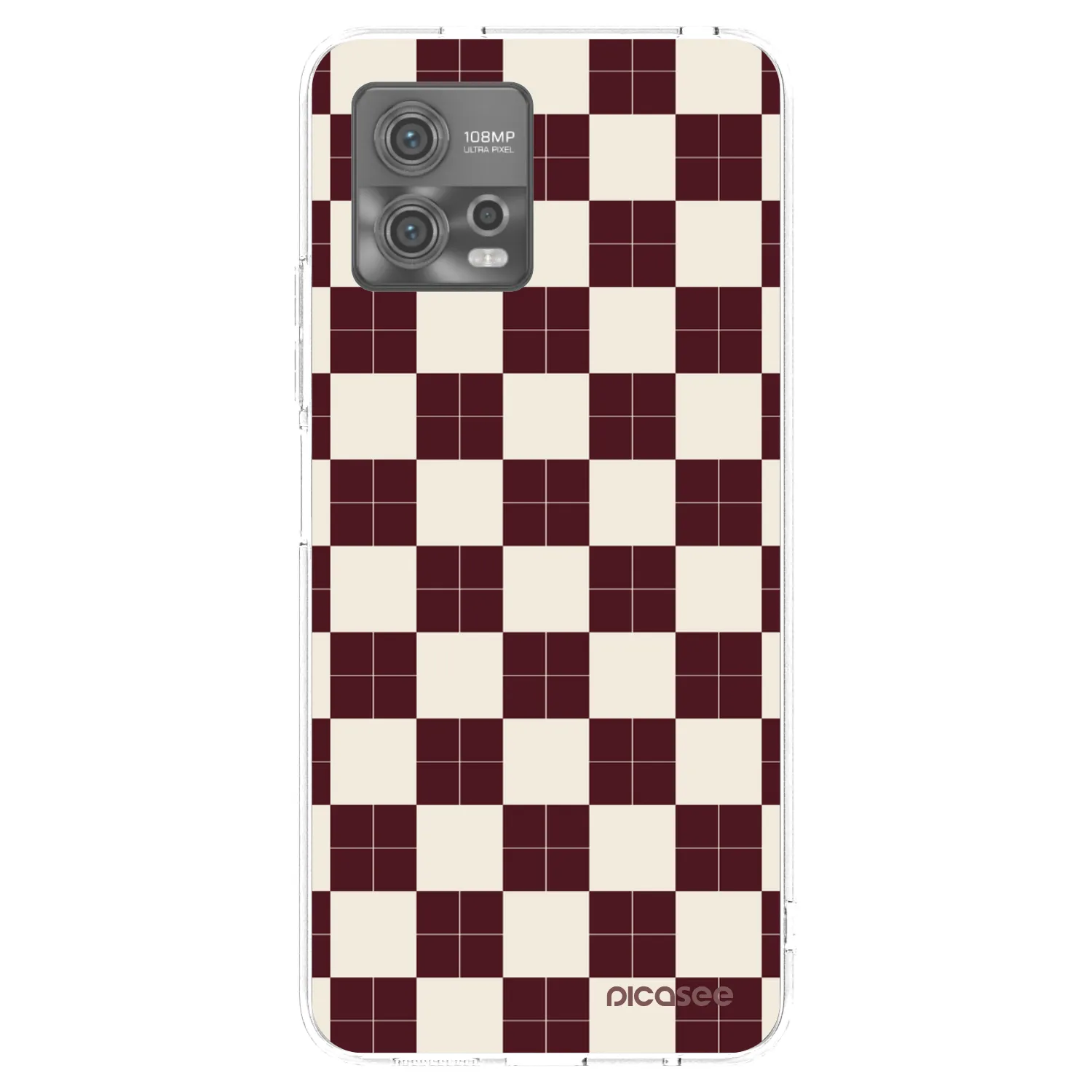 Picasee silikonowe przeźroczyste etui na Motorola Moto G72 - Checked Away