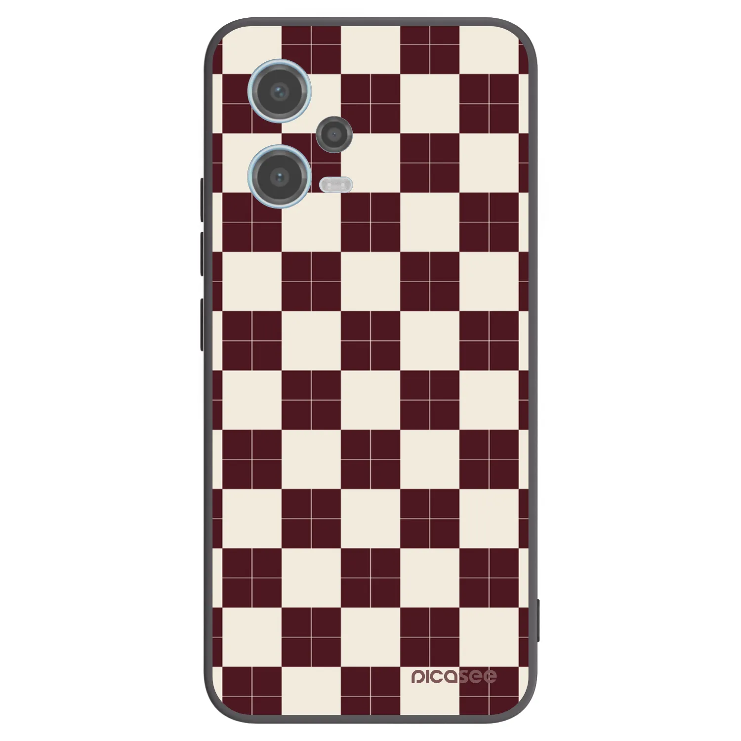 Picasee silikonowe czarne etui na Xiaomi Redmi Note 12 5G - Checked Away