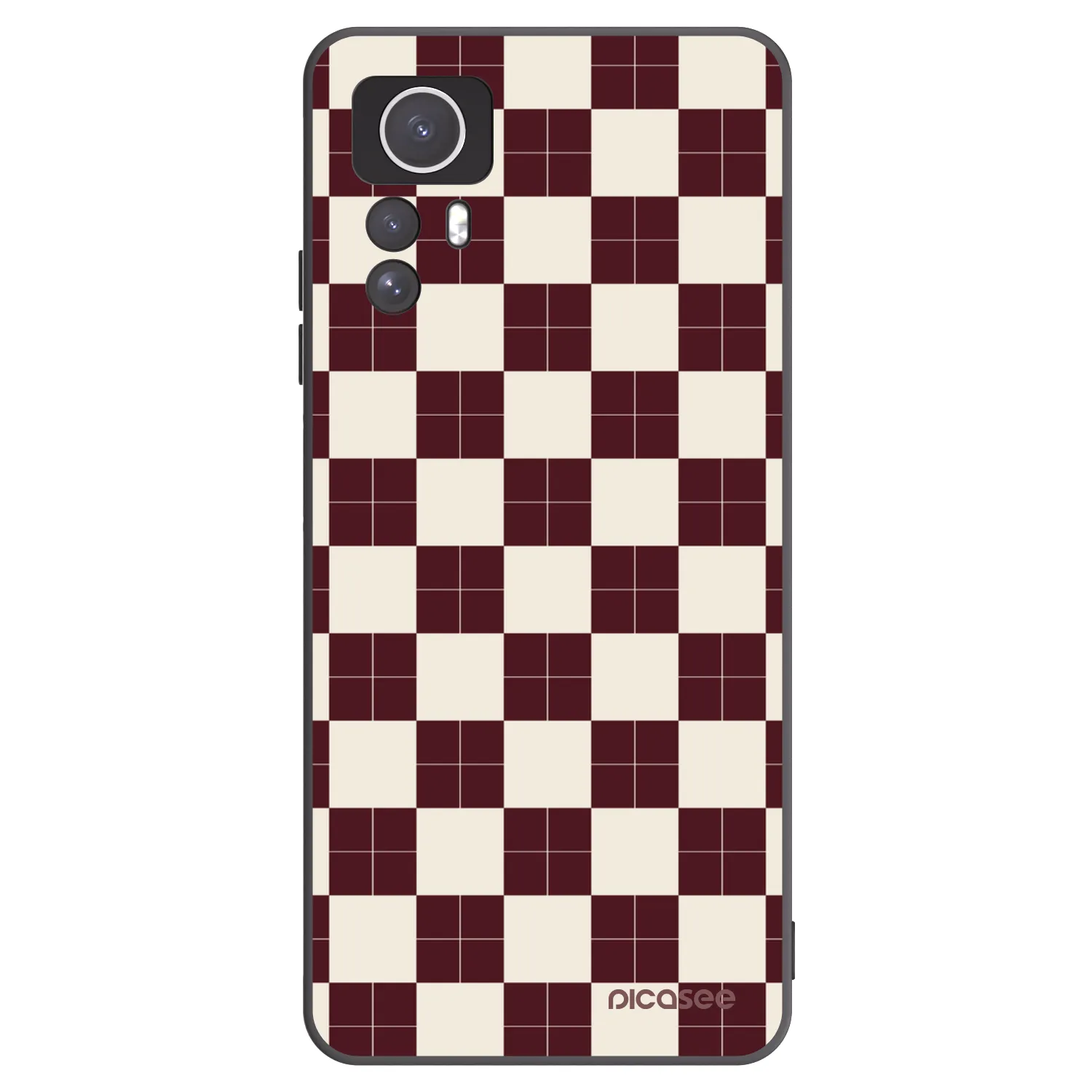 Picasee silikonowe czarne etui na Xiaomi Redmi Note 12S - Checked Away