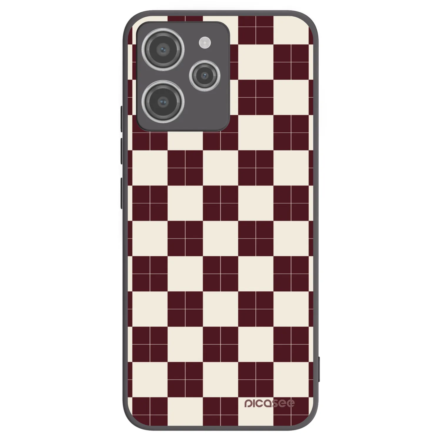 Picasee silikonowe czarne etui na Xiaomi Redmi 12 4G - Checked Away