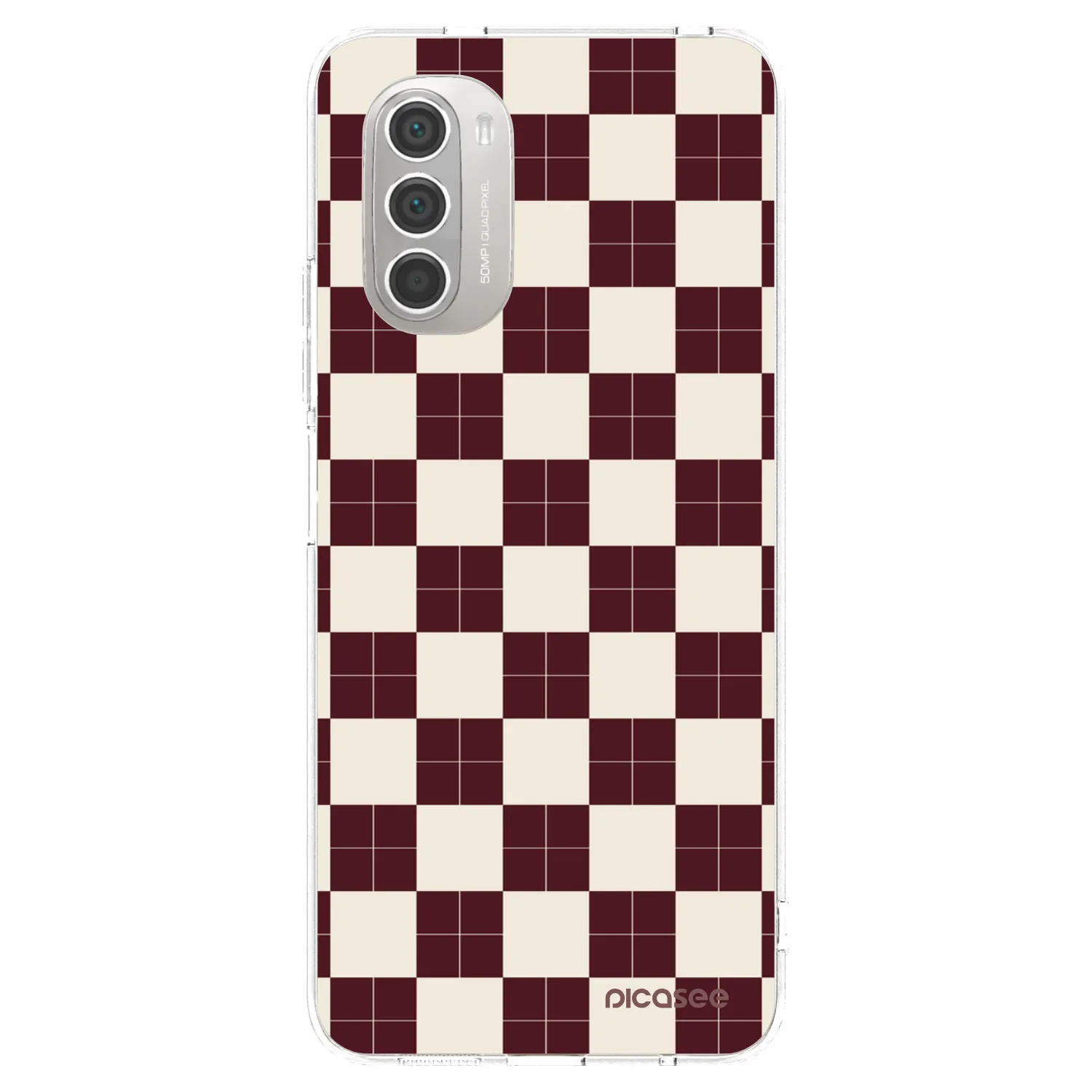 Picasee silikonowe przeźroczyste etui na Motorola Moto G51 - Checked Away