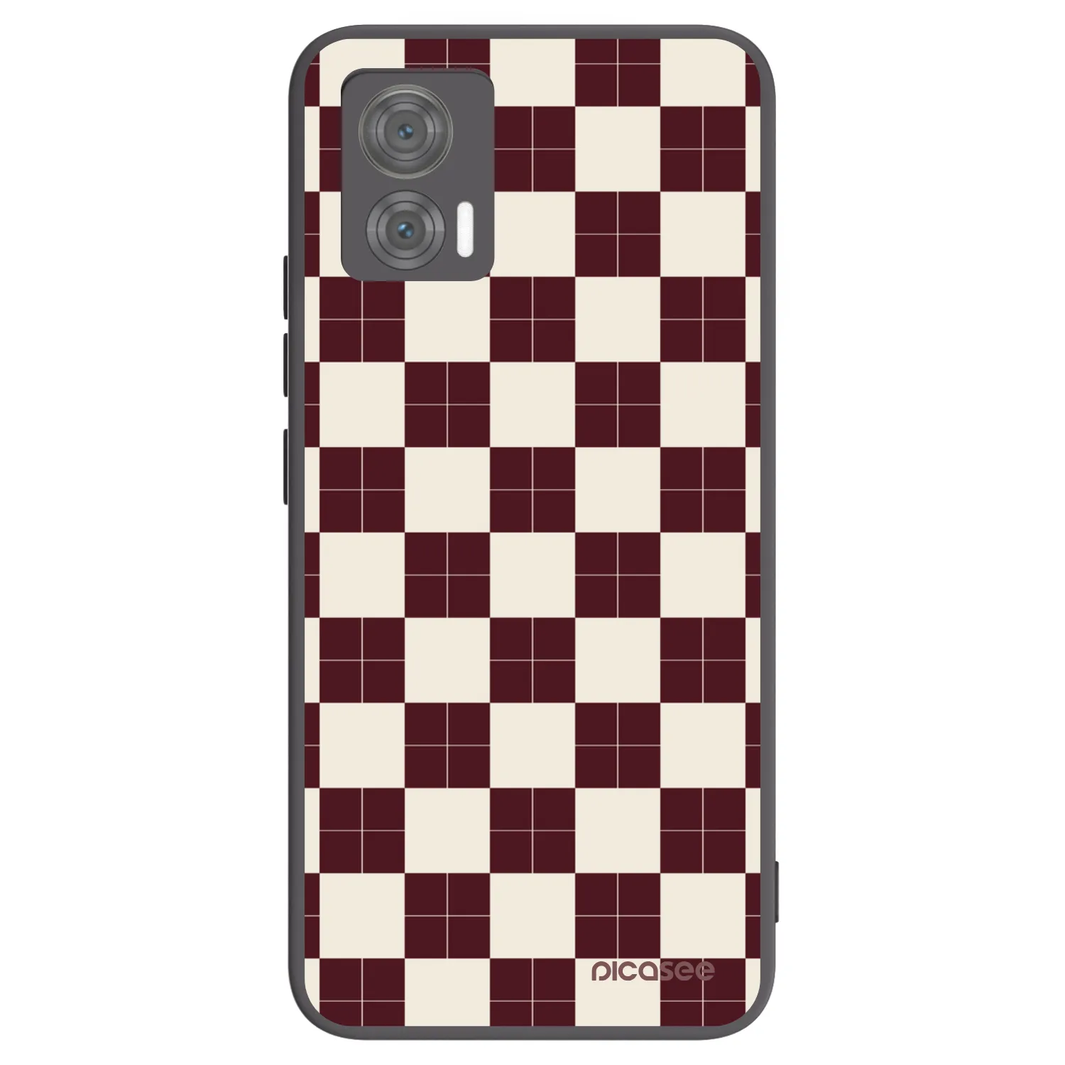 Picasee silikonowe czarne etui na Motorola Edge 30 Neo - Checked Away