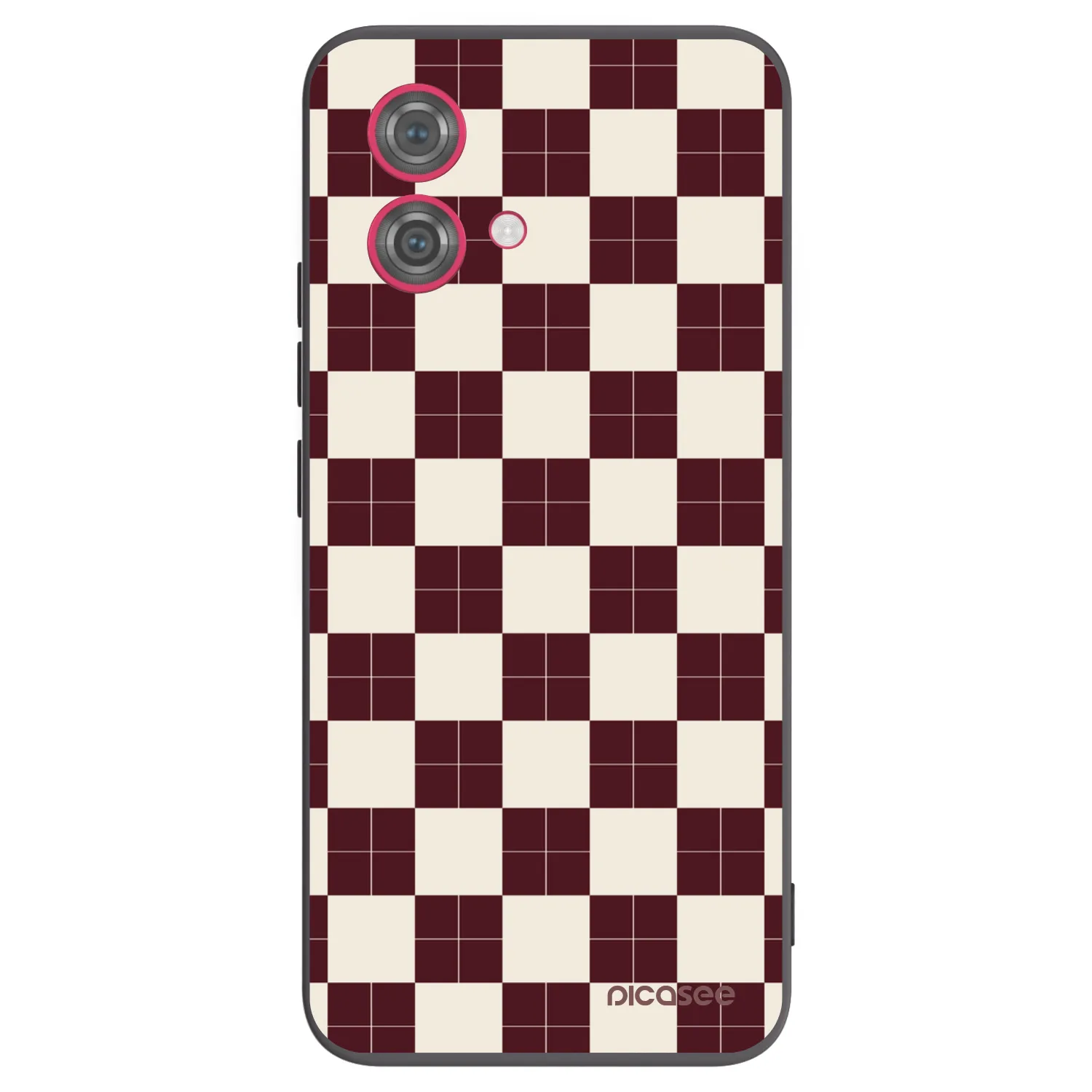 Picasee silikonowe czarne etui na Motorola Moto G84 5G - Checked Away