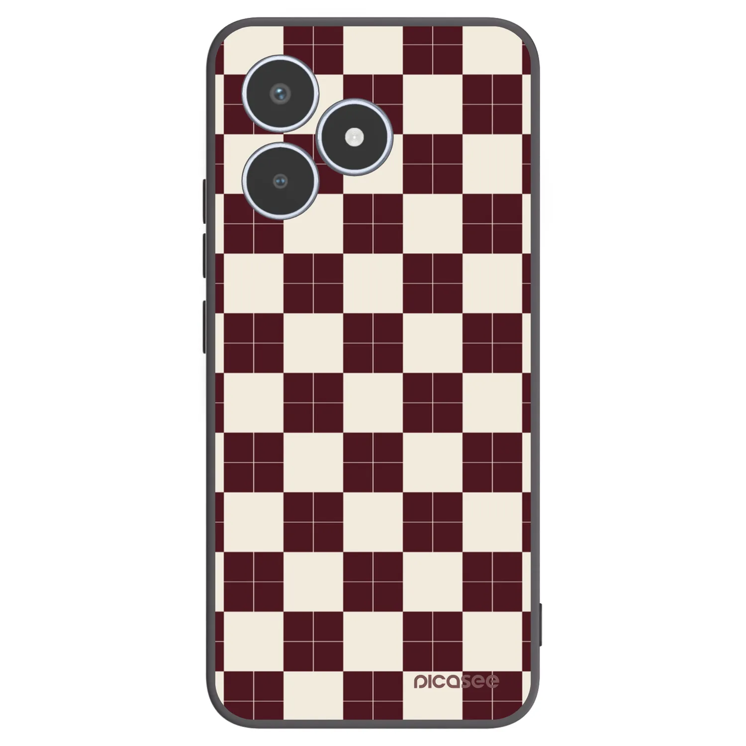 Picasee silikonowe czarne etui na Realme C53 - Checked Away