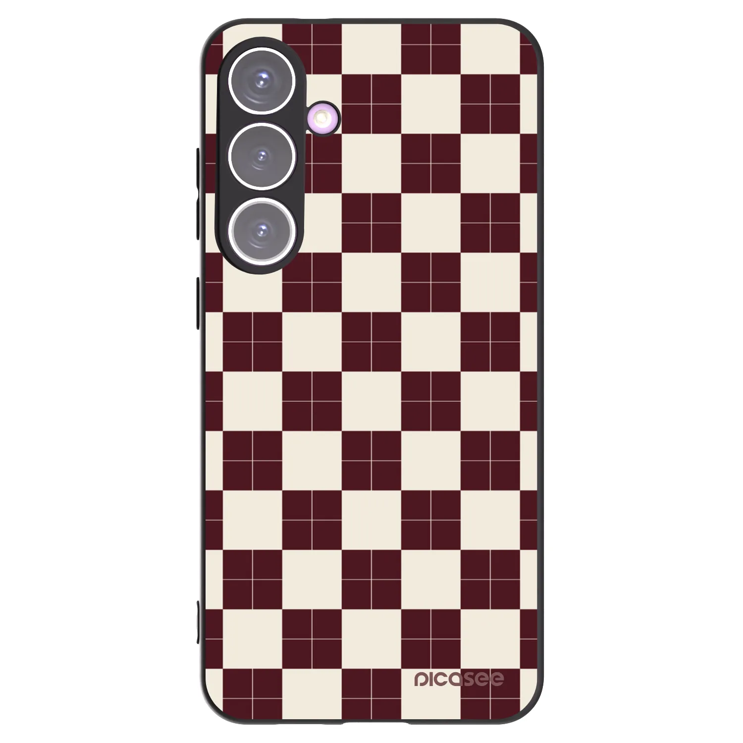 Picasee silikonowe czarne etui na Samsung Galaxy S24+ S926B 5G - Checked Away