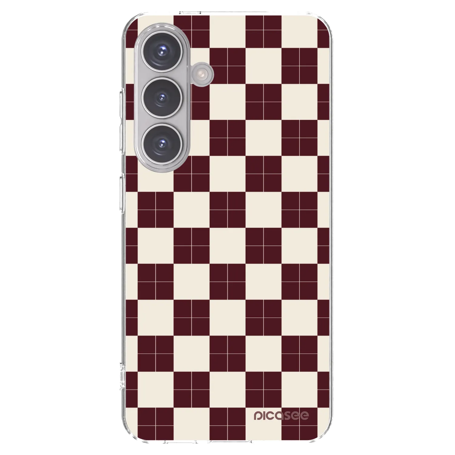 Picasee silikonowe przeźroczyste etui na Samsung Galaxy S24 S921B 5G - Checked Away