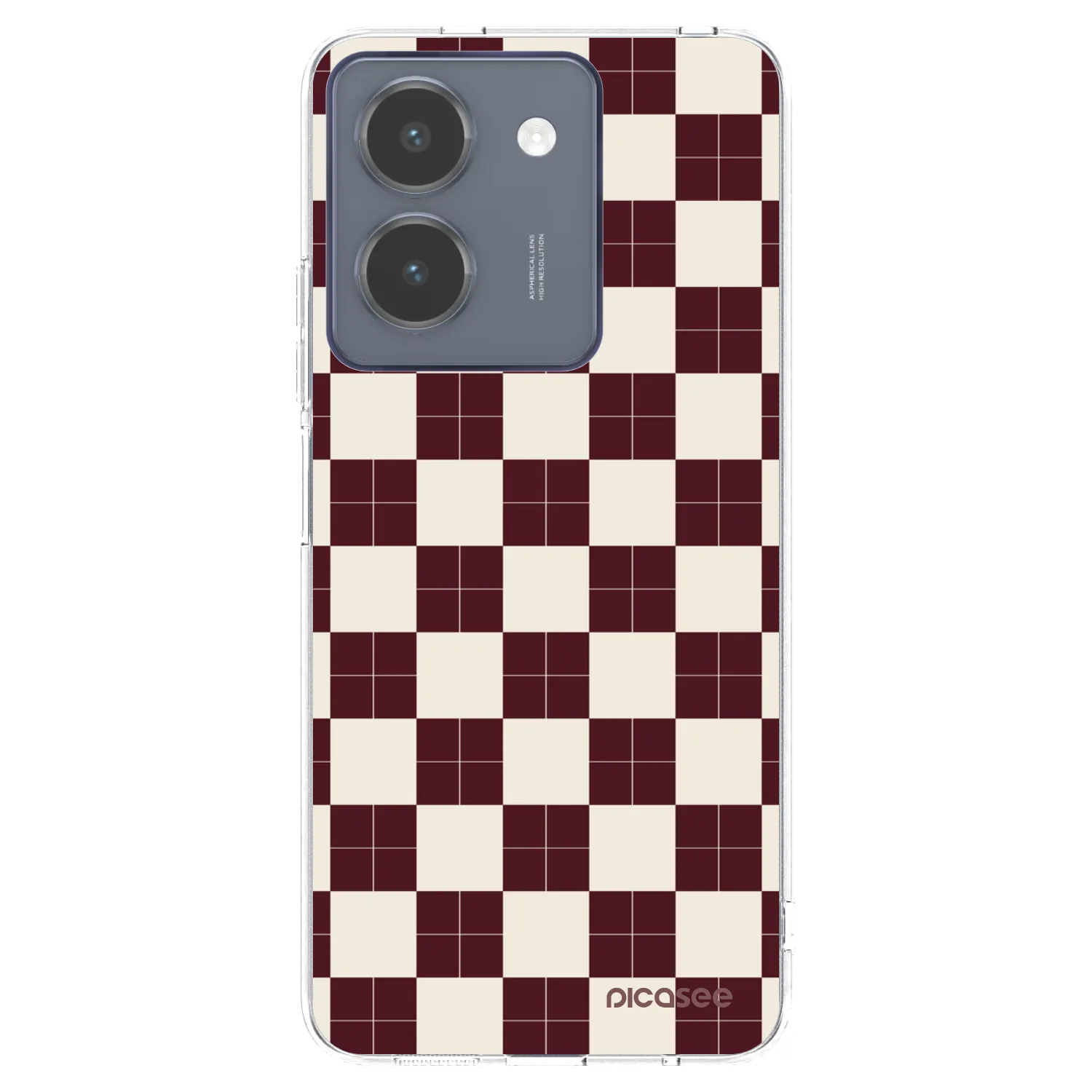 Picasee silikonowe przeźroczyste etui na Vivo Y36 4G - Checked Away