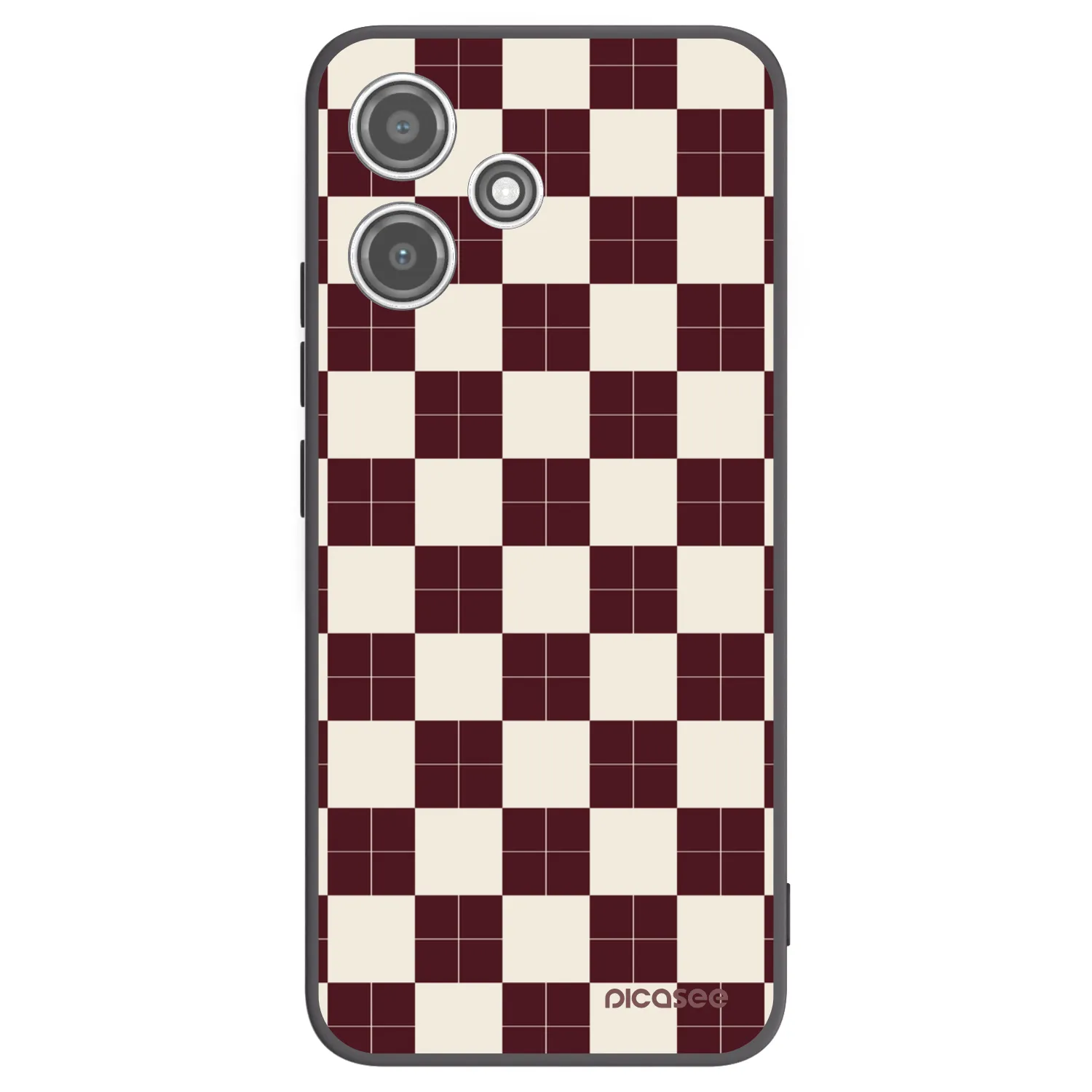 Picasee silikonowe czarne etui na Xiaomi Redmi 12 5G - Checked Away