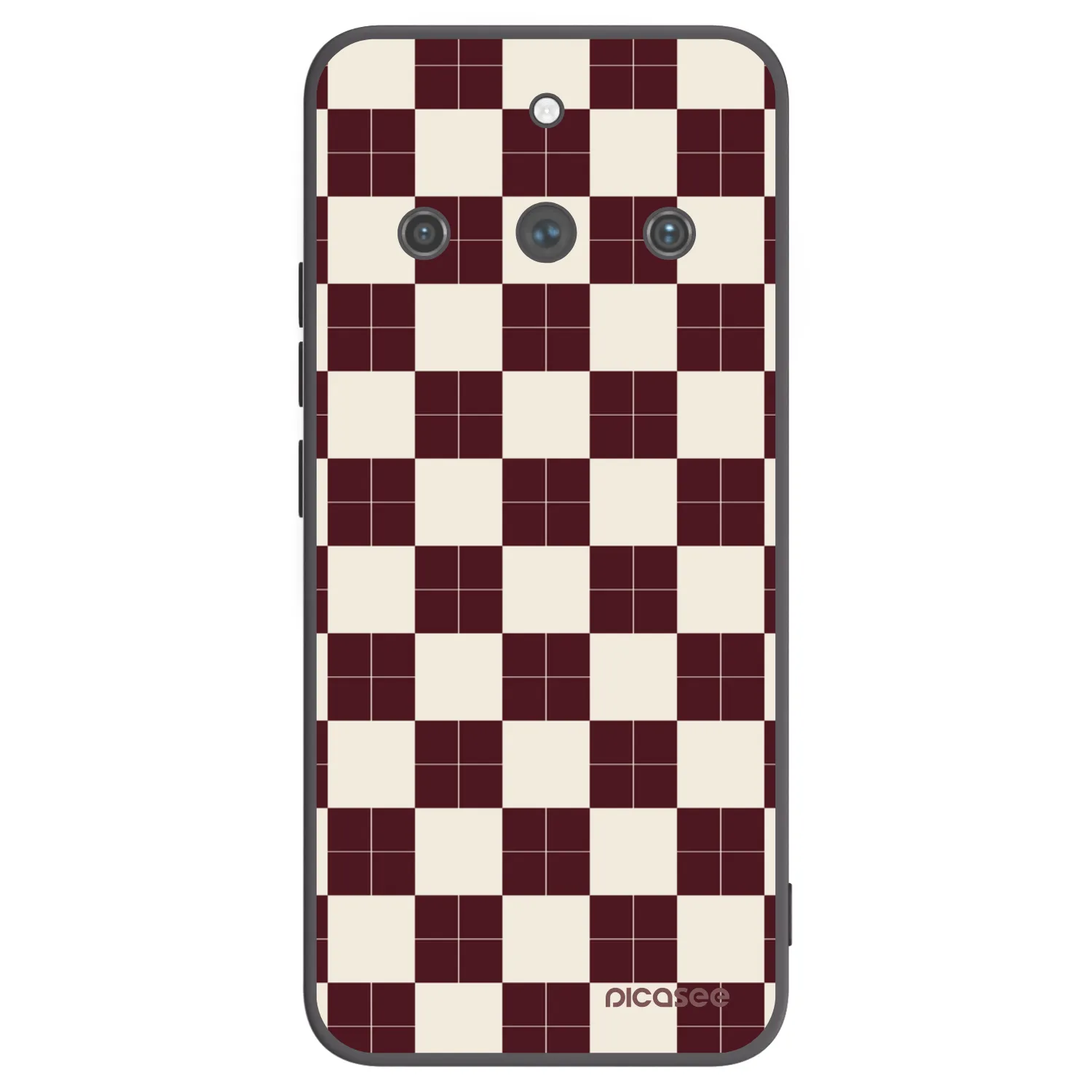 Picasee silikonowe czarne etui na Realme 11 Pro+ - Checked Away