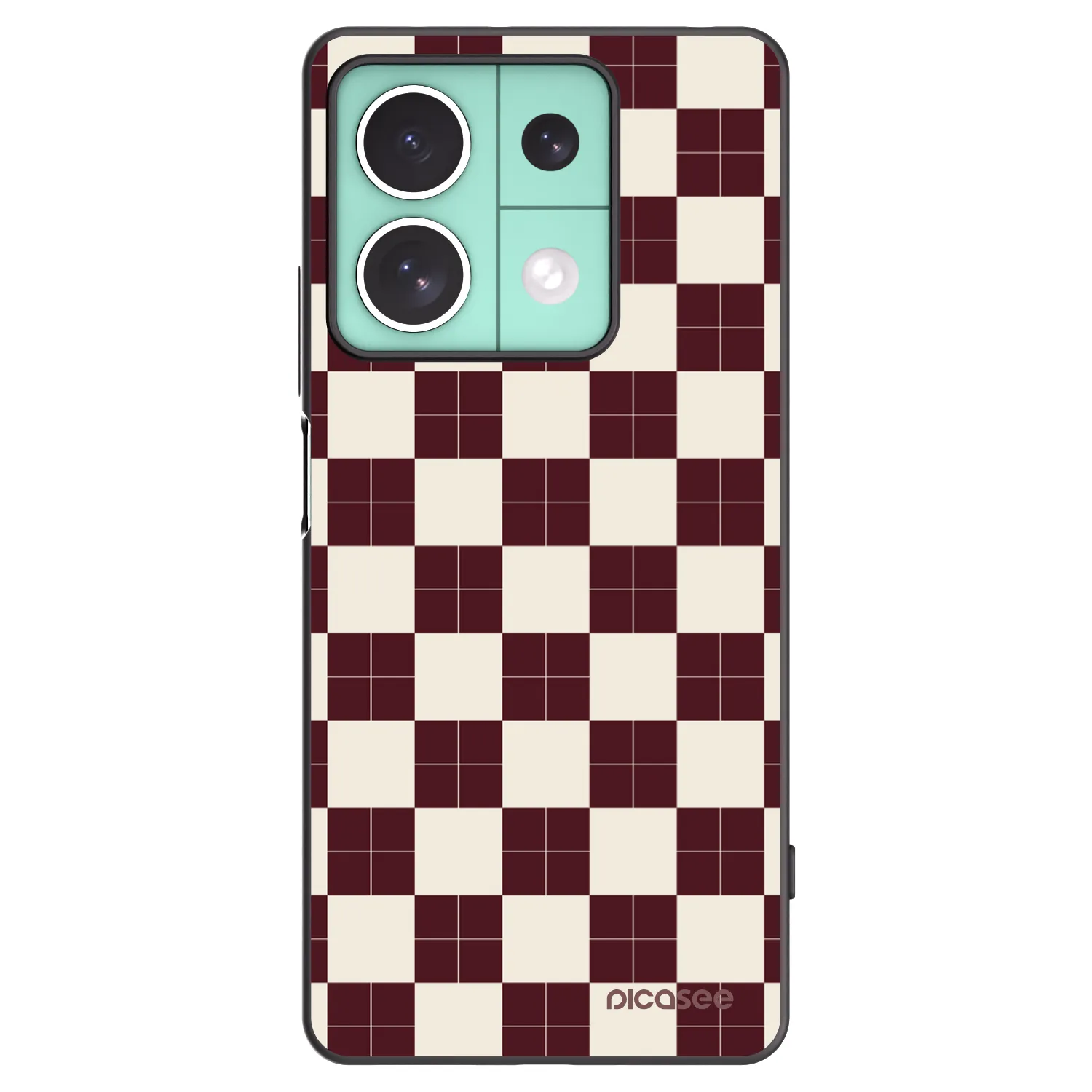 Picasee silikonowe czarne etui na Xiaomi Redmi Note 13 5G - Checked Away