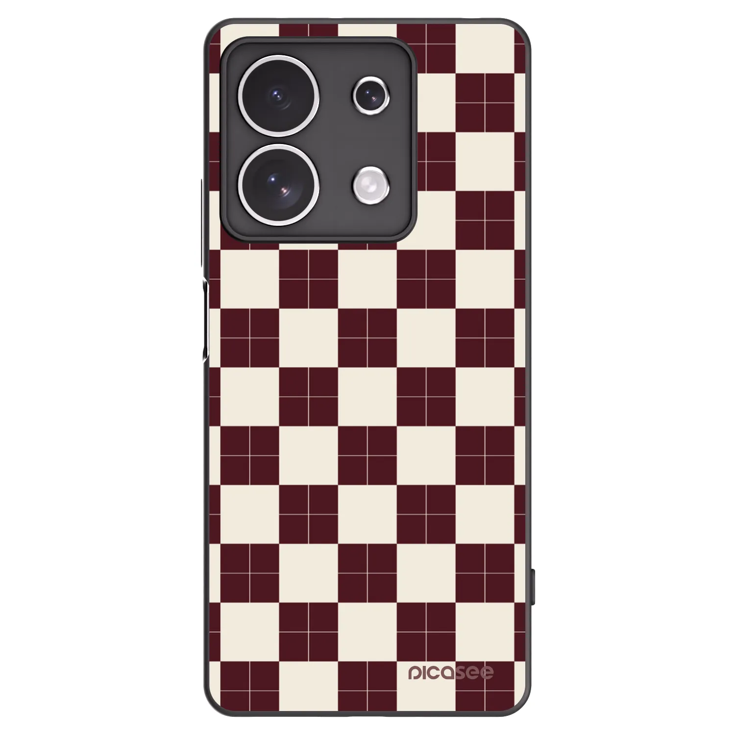 Picasee silikonowe czarne etui na Xiaomi Redmi Note 13 4G - Checked Away