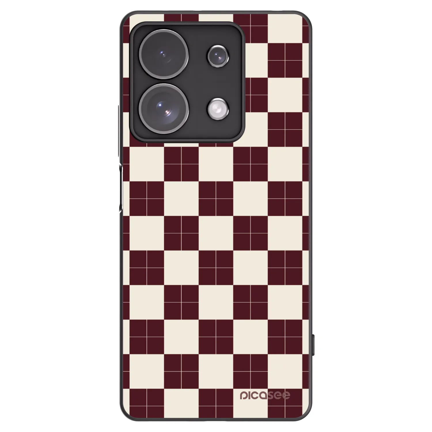 Picasee silikonowe czarne etui na Xiaomi Redmi Note 13 Pro 4G - Checked Away