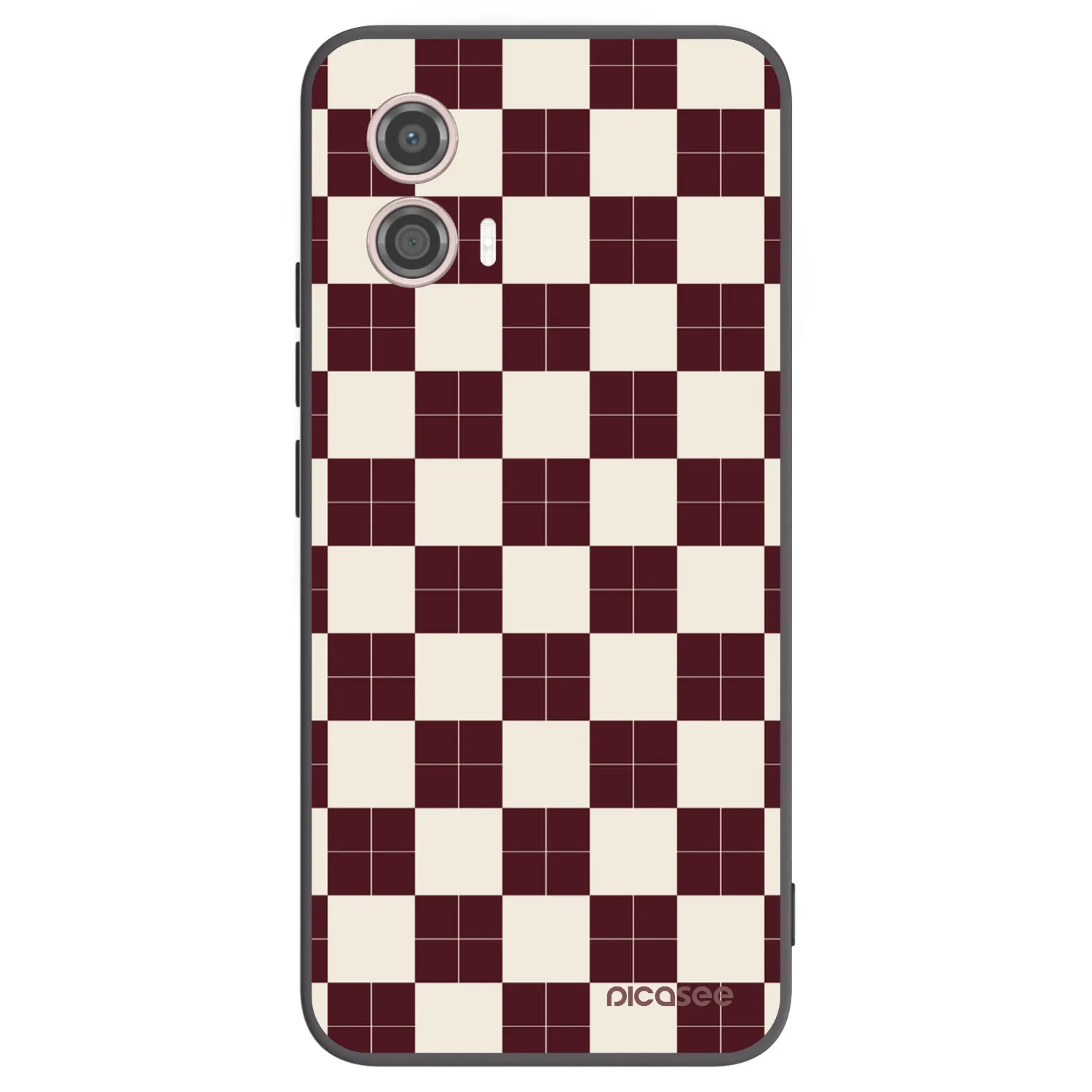 Picasee silikonowe czarne etui na Motorola Moto G53 5G - Checked Away