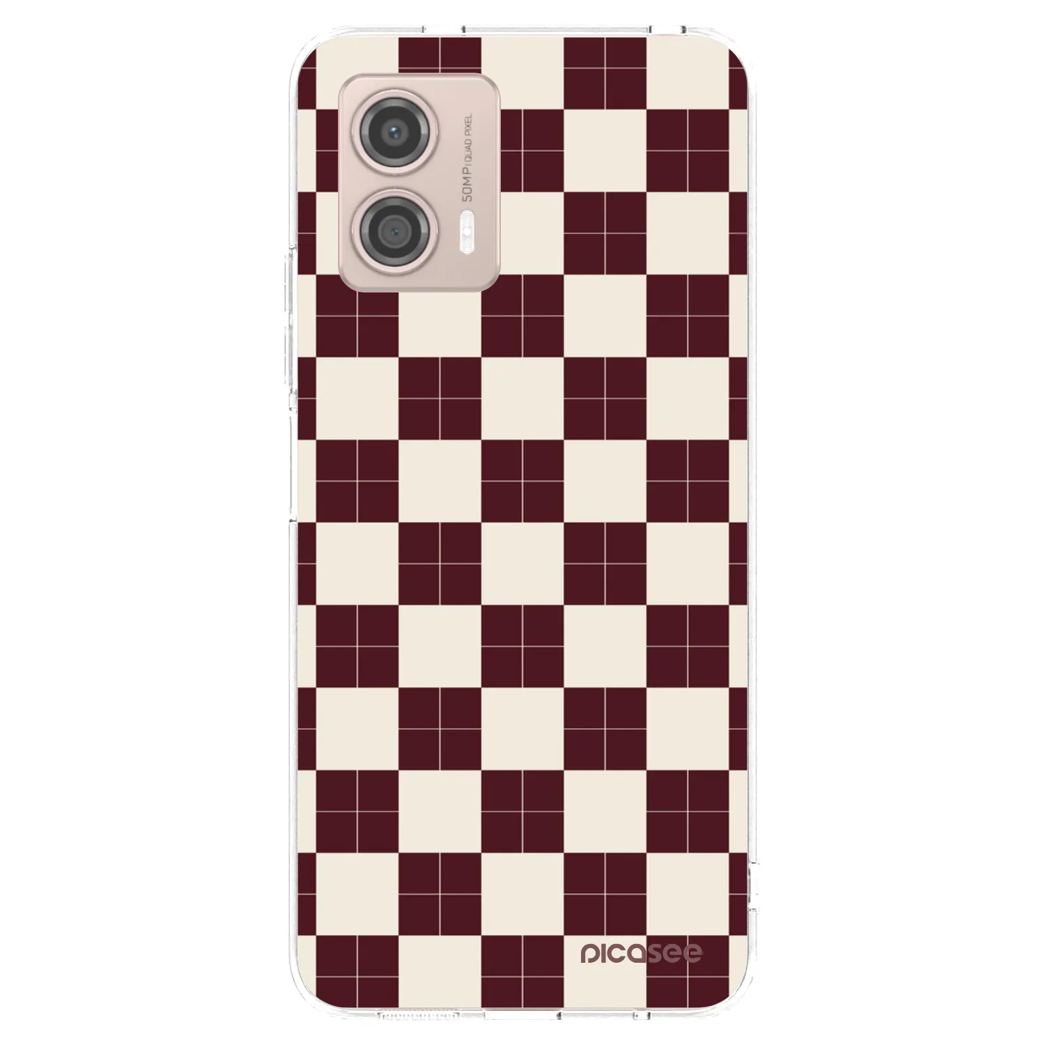Picasee silikonowe przeźroczyste etui na Motorola Moto G53 5G - Checked Away