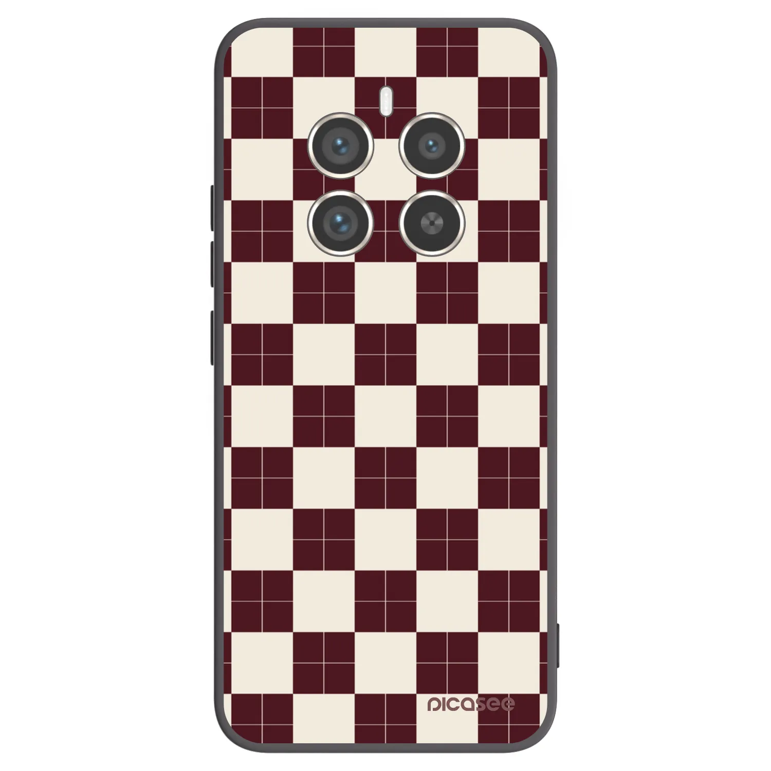 Picasee silikonowe czarne etui na Realme 12 Pro 5G - Checked Away