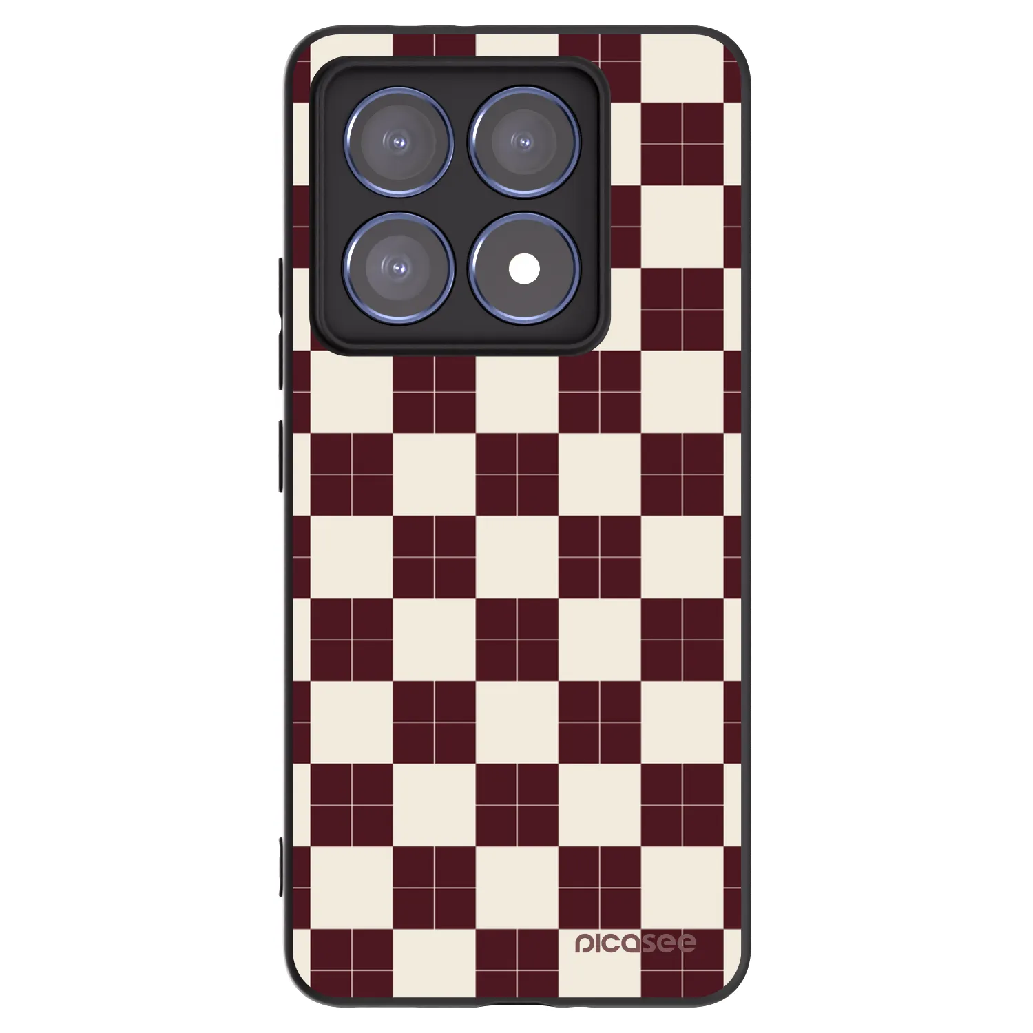 Picasee silikonowe czarne etui na Xiaomi 14T Pro - Checked Away