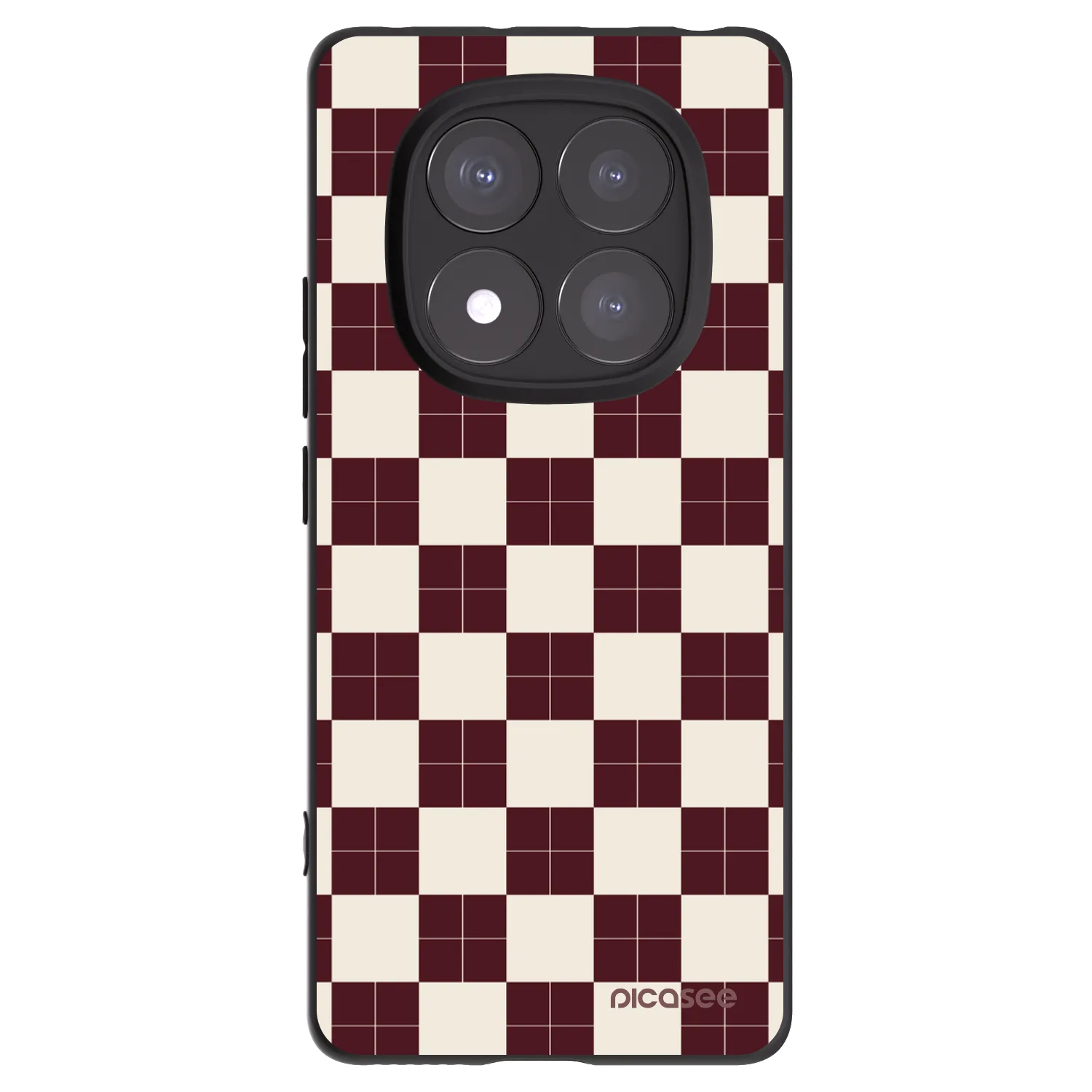 Picasee silikonowe czarne etui na Xiaomi Redmi Note 14 Pro 5G - Checked Away