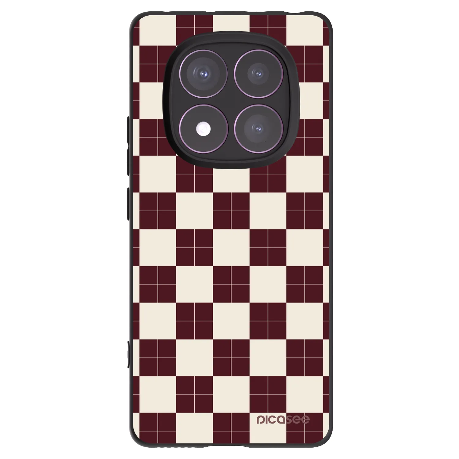 Picasee silikonowe czarne etui na Xiaomi Redmi Note 14 Pro 4G - Checked Away
