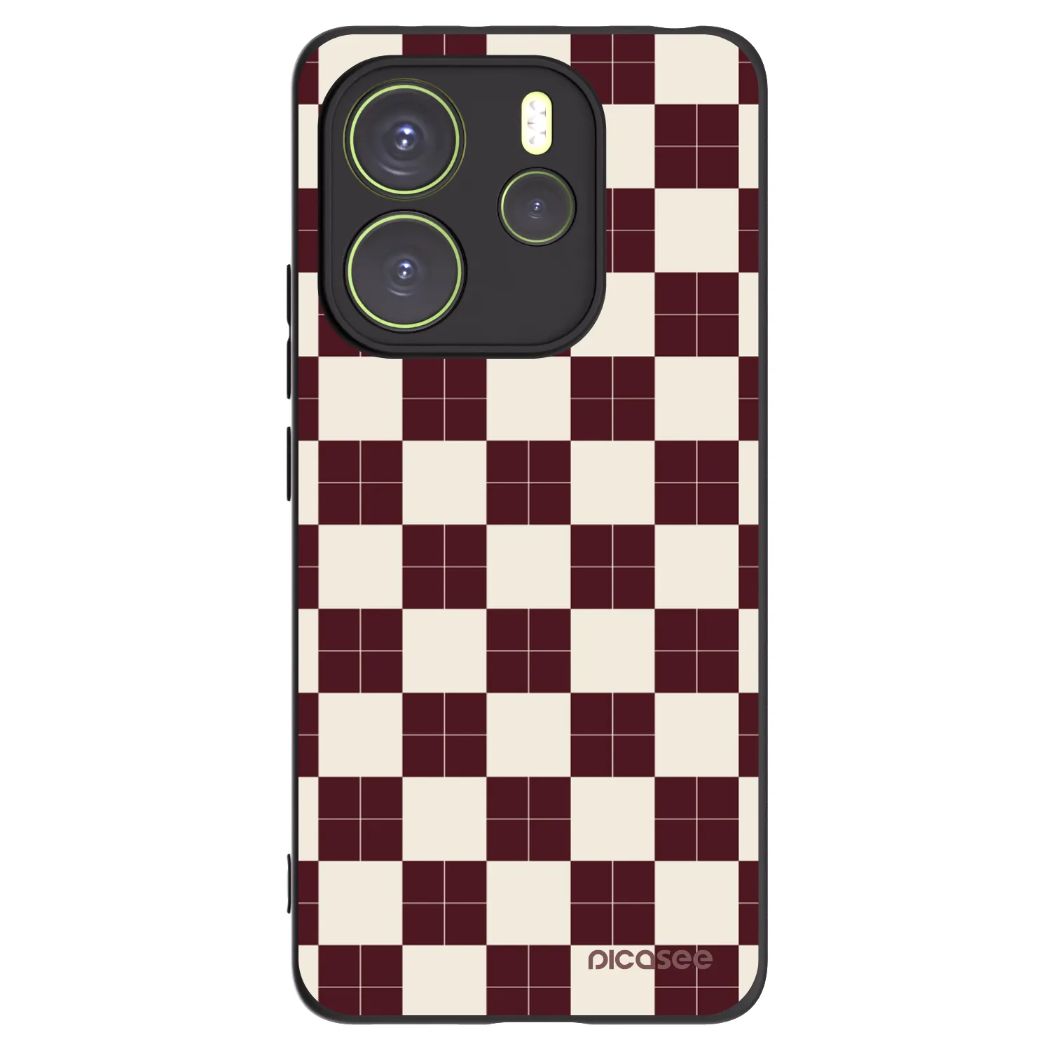 Picasee silikonowe czarne etui na Xiaomi Redmi Note 14 4G - Checked Away