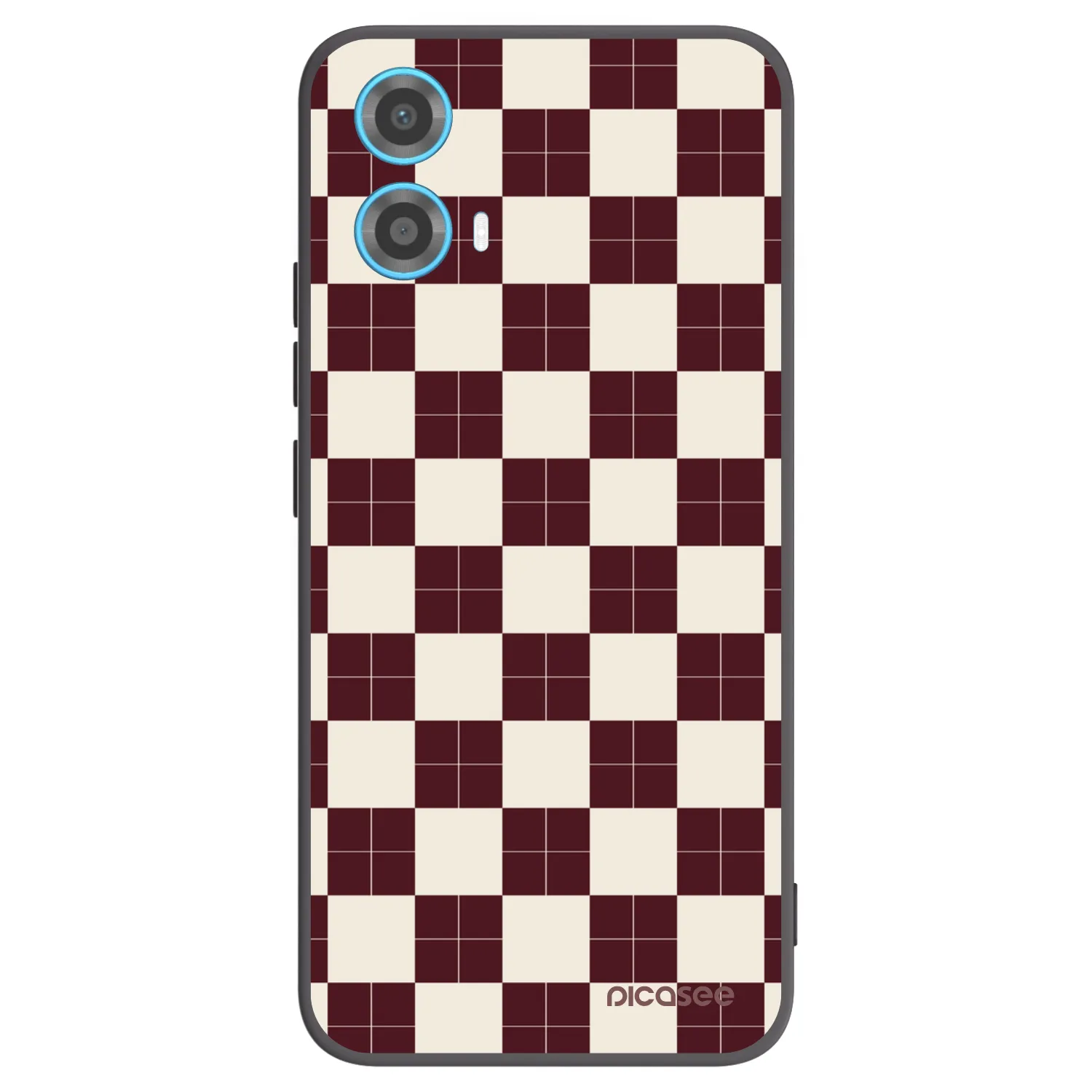 Picasee silikonowe czarne etui na Motorola Moto G34 5G - Checked Away