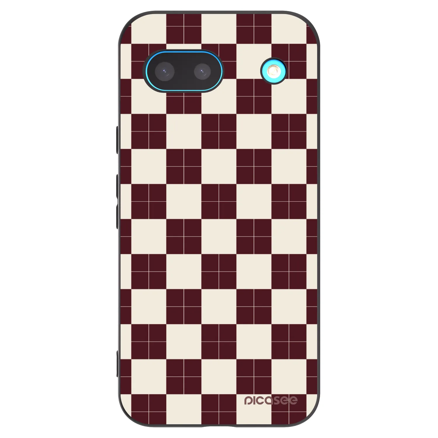 Picasee silikonowe czarne etui na Google Pixel 8a - Checked Away
