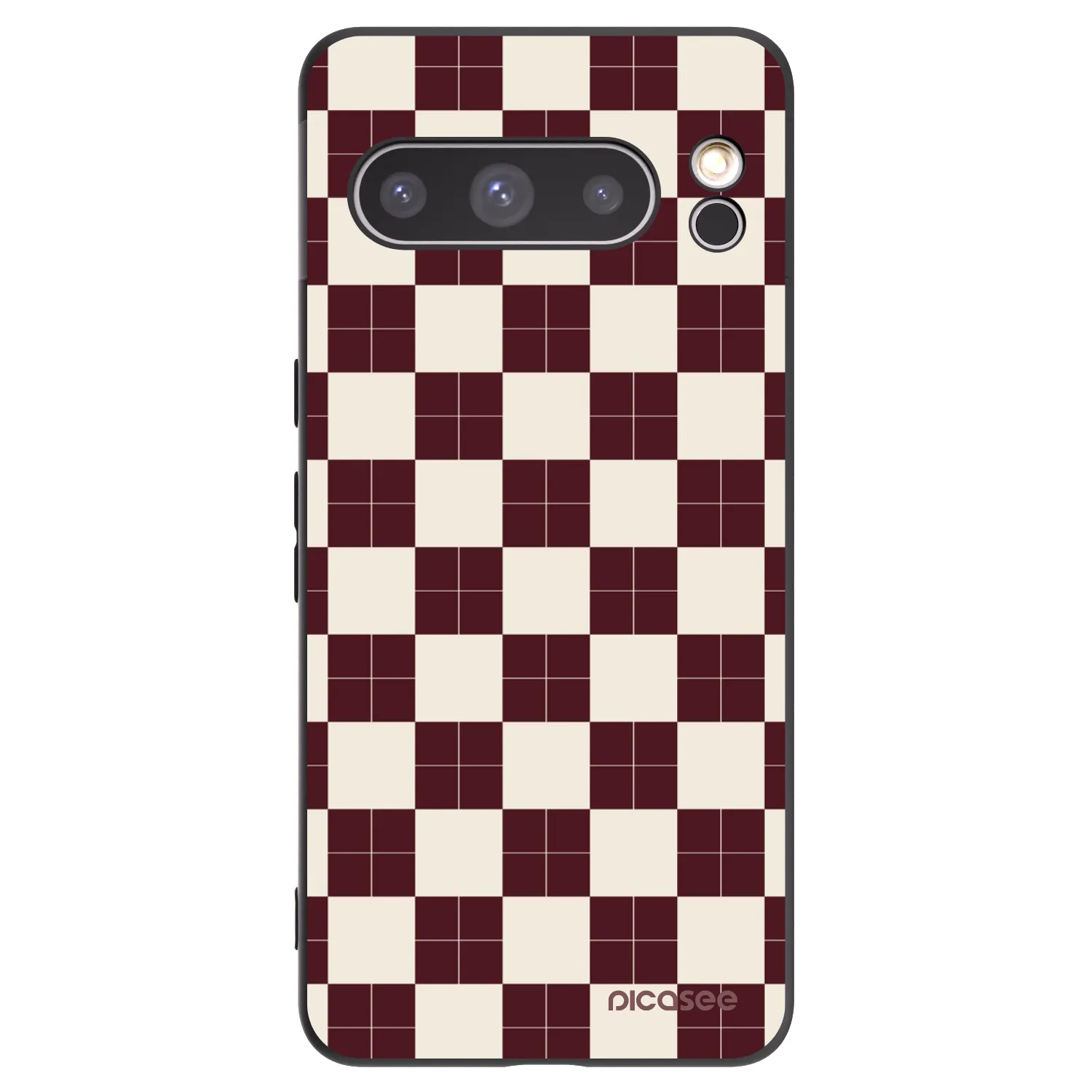 Picasee silikonowe czarne etui na Google Pixel 8 Pro - Checked Away
