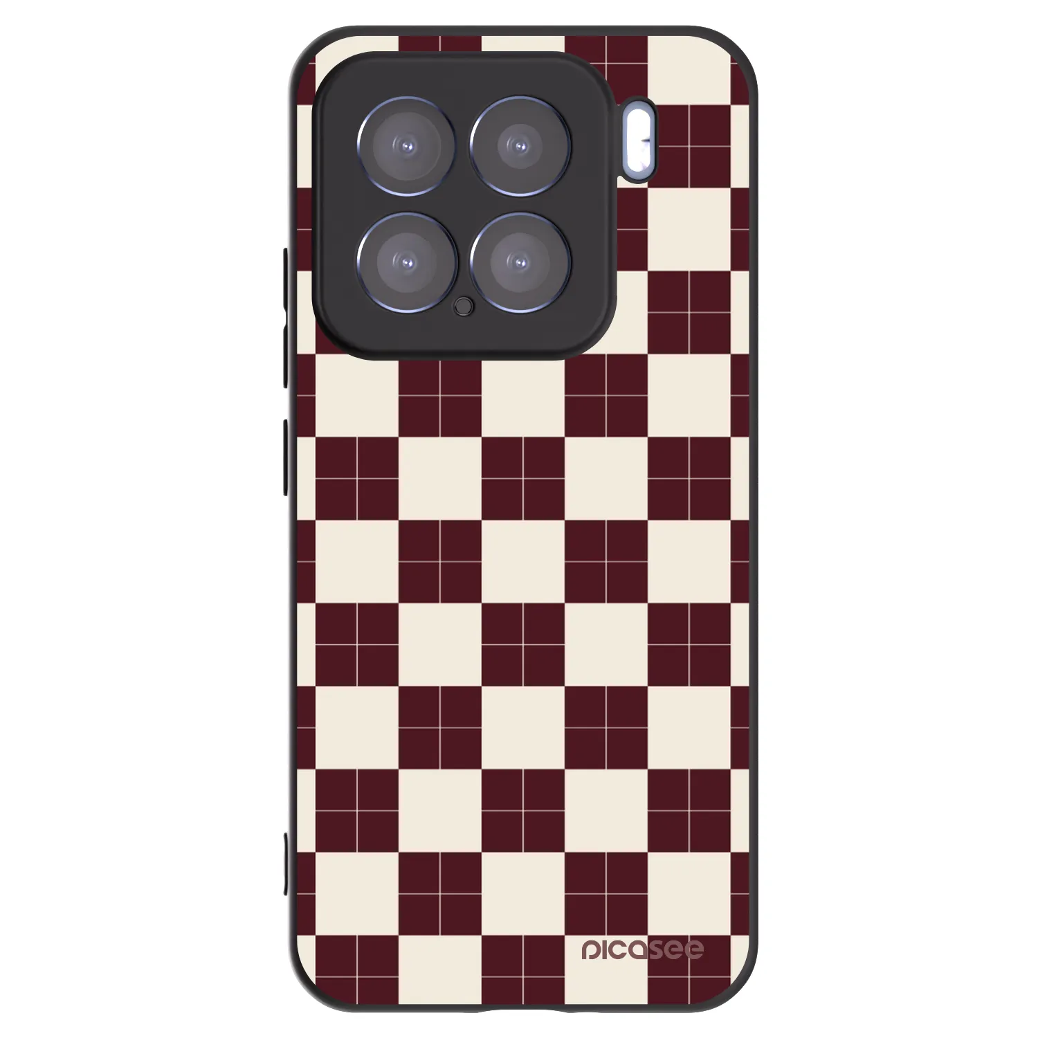 Picasee silikonowe czarne etui na Xiaomi 15 - Checked Away