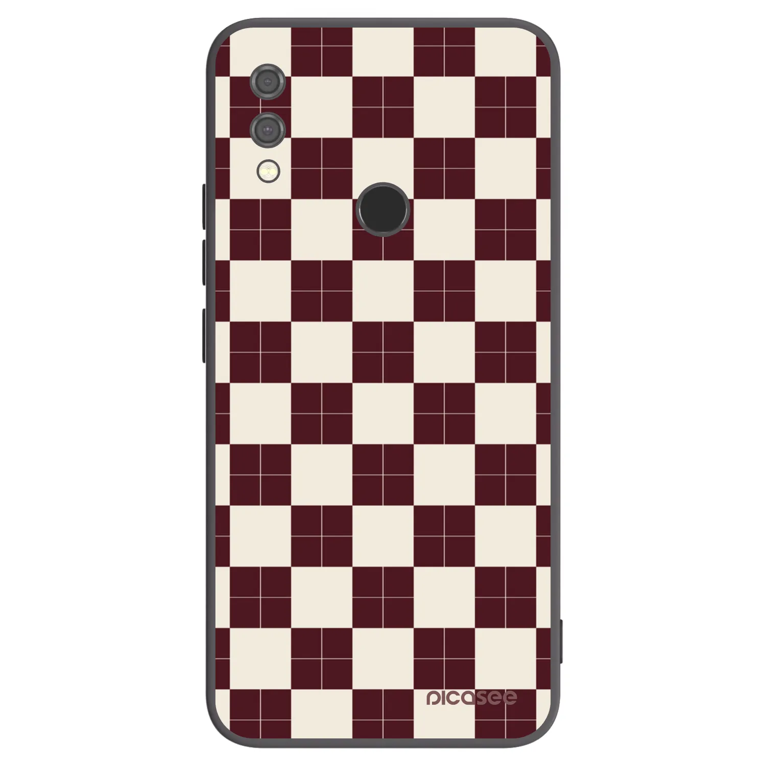 Picasee silikonowe czarne etui na Xiaomi Redmi Note 7 - Checked Away