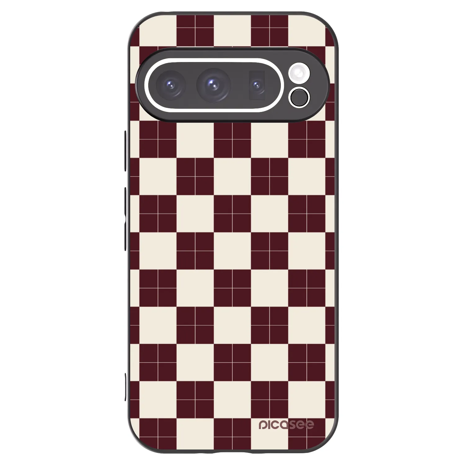 Picasee silikonowe czarne etui na Google Pixel 9 Pro - Checked Away