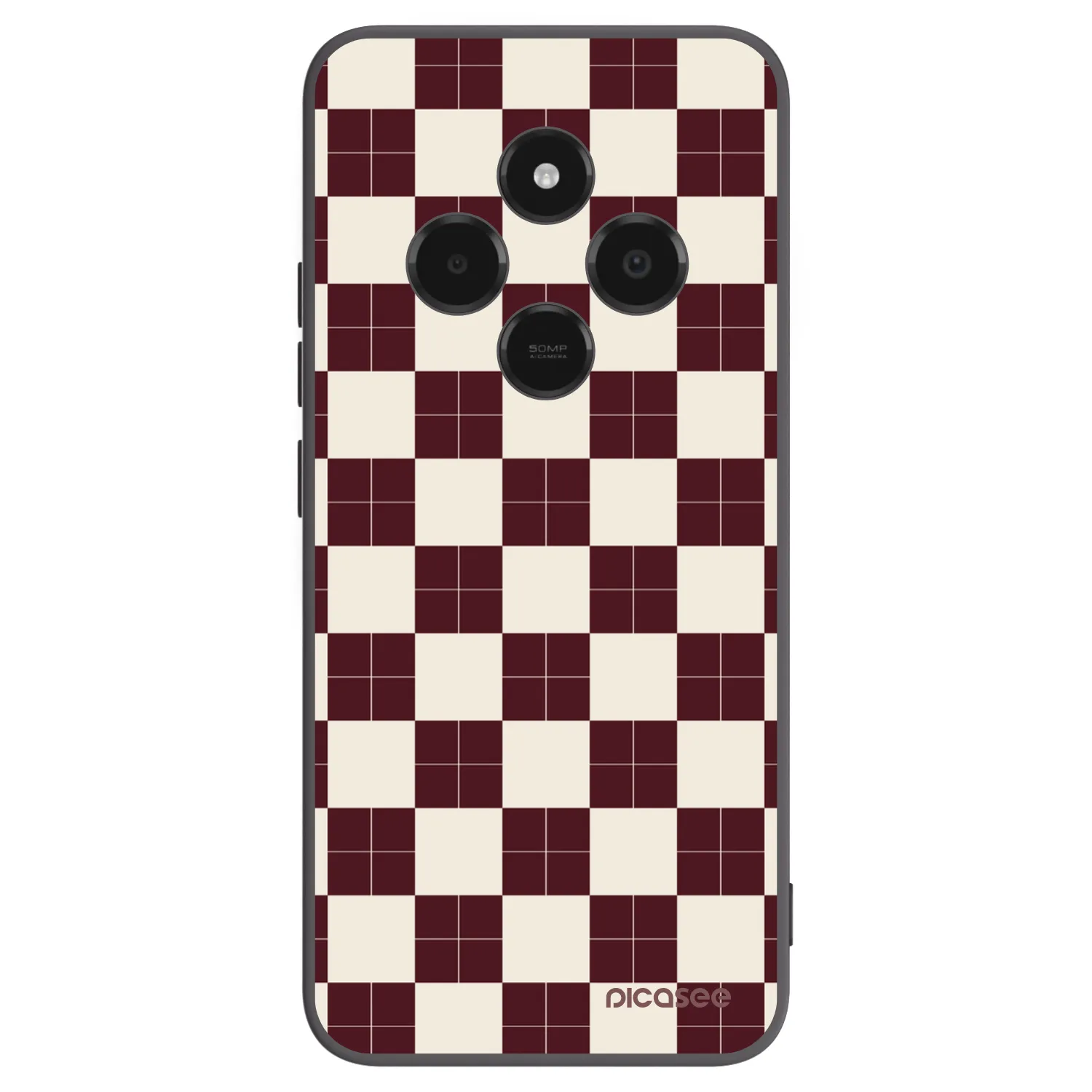 Picasee silikonowe czarne etui na Xiaomi Poco C75 - Checked Away