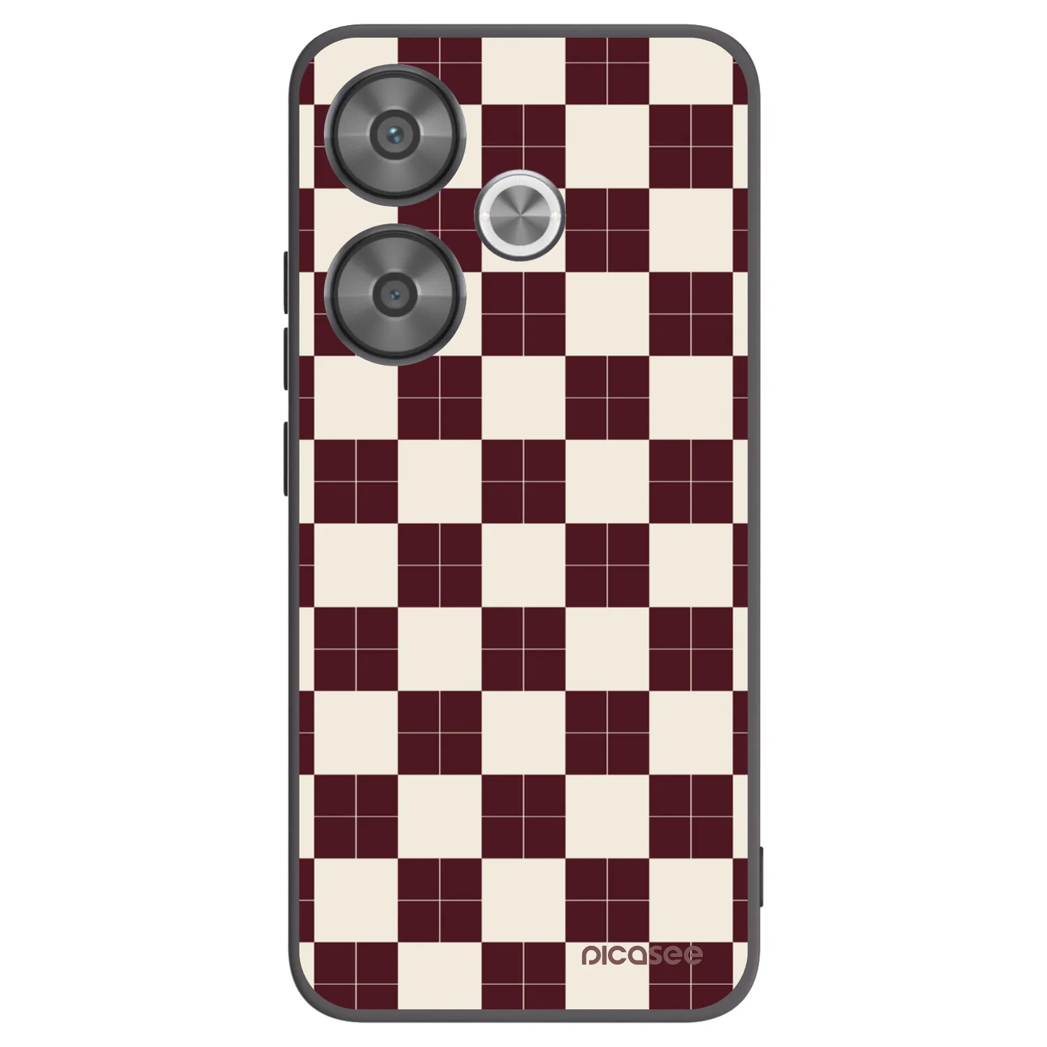 Picasee silikonowe czarne etui na Xiaomi Poco F6 - Checked Away