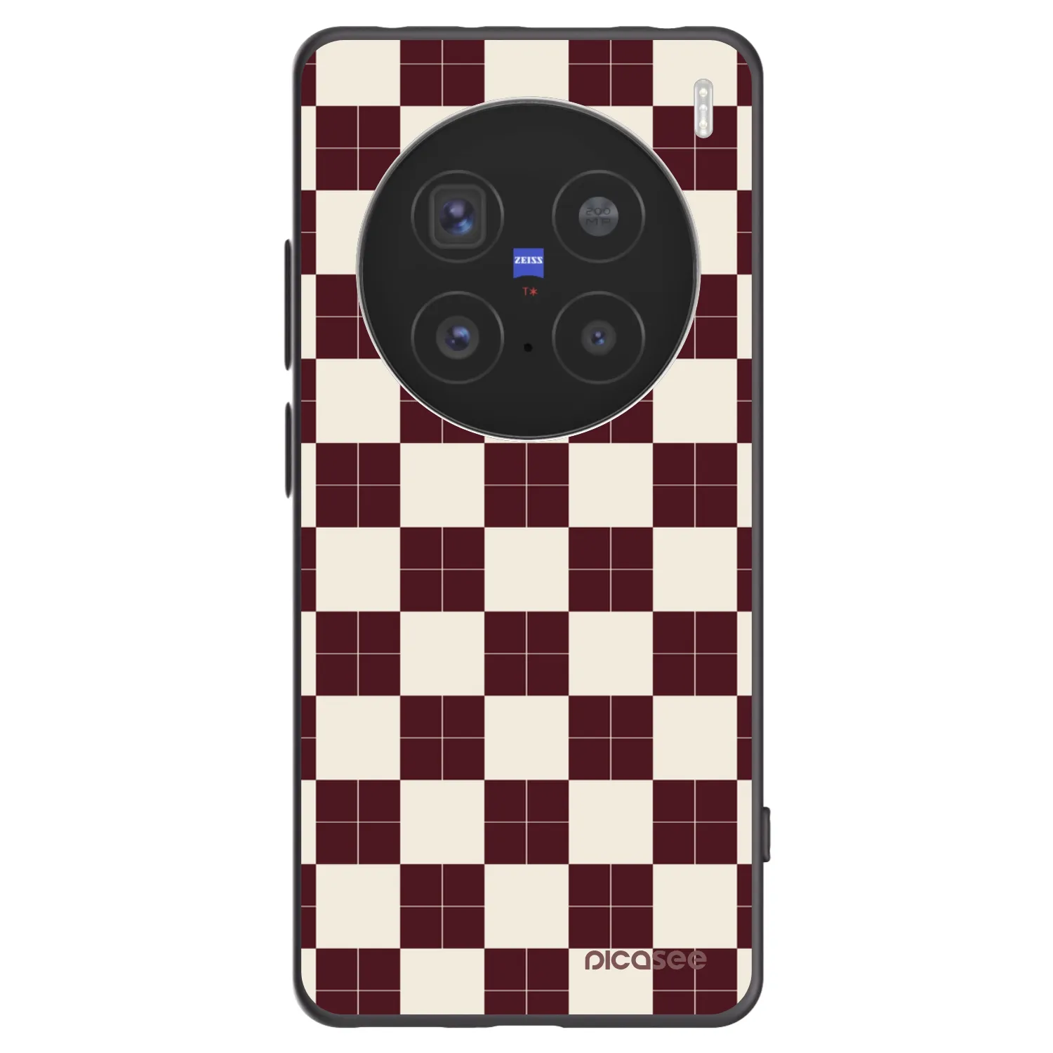 Picasee silikonowe czarne etui na Vivo X200 Pro - Checked Away
