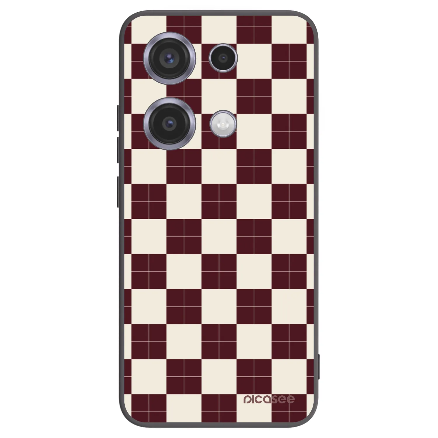 Picasee silikonowe czarne etui na Xiaomi Redmi Note 14S - Checked Away