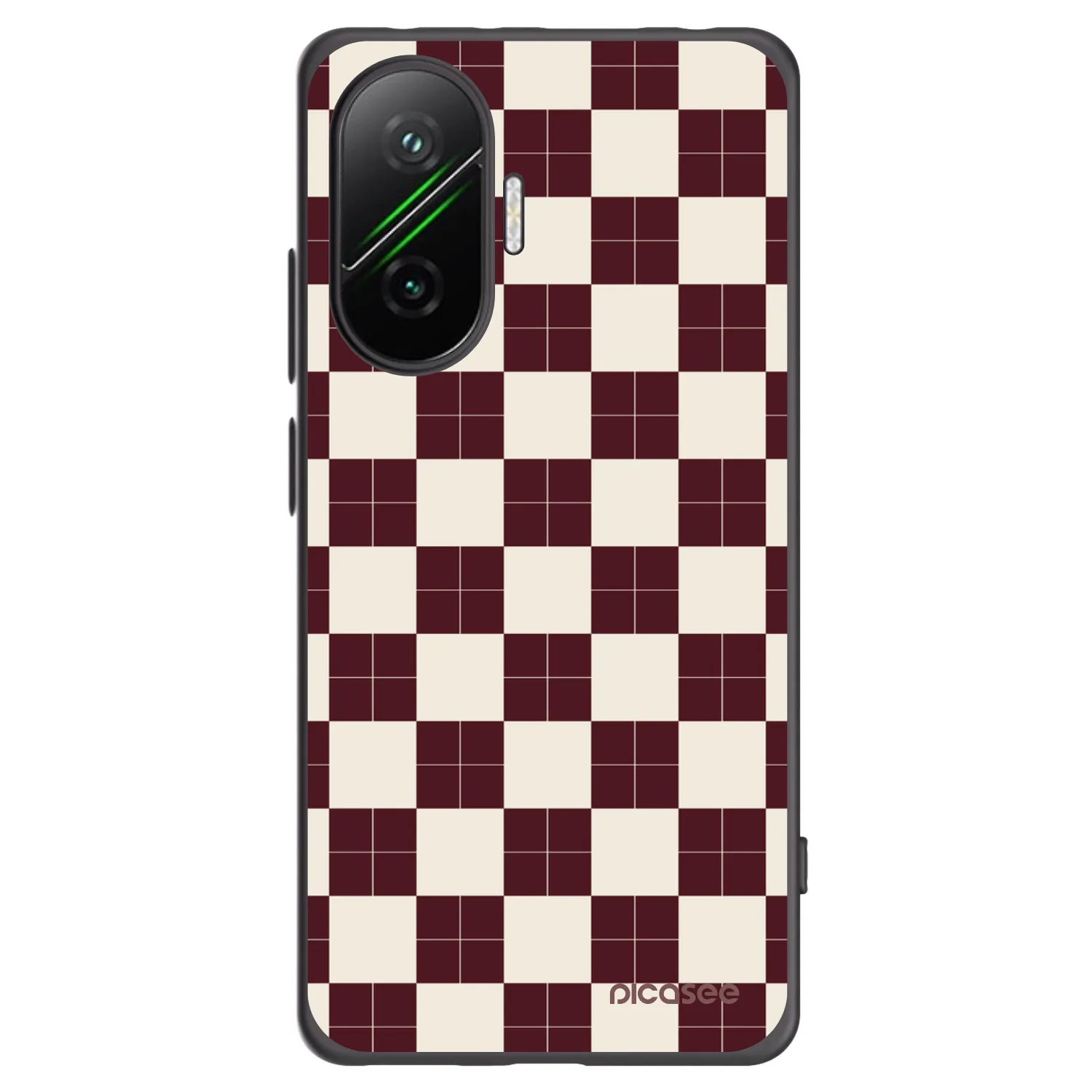 Picasee silikonowe czarne etui na Xiaomi Poco F7 5G - Checked Away