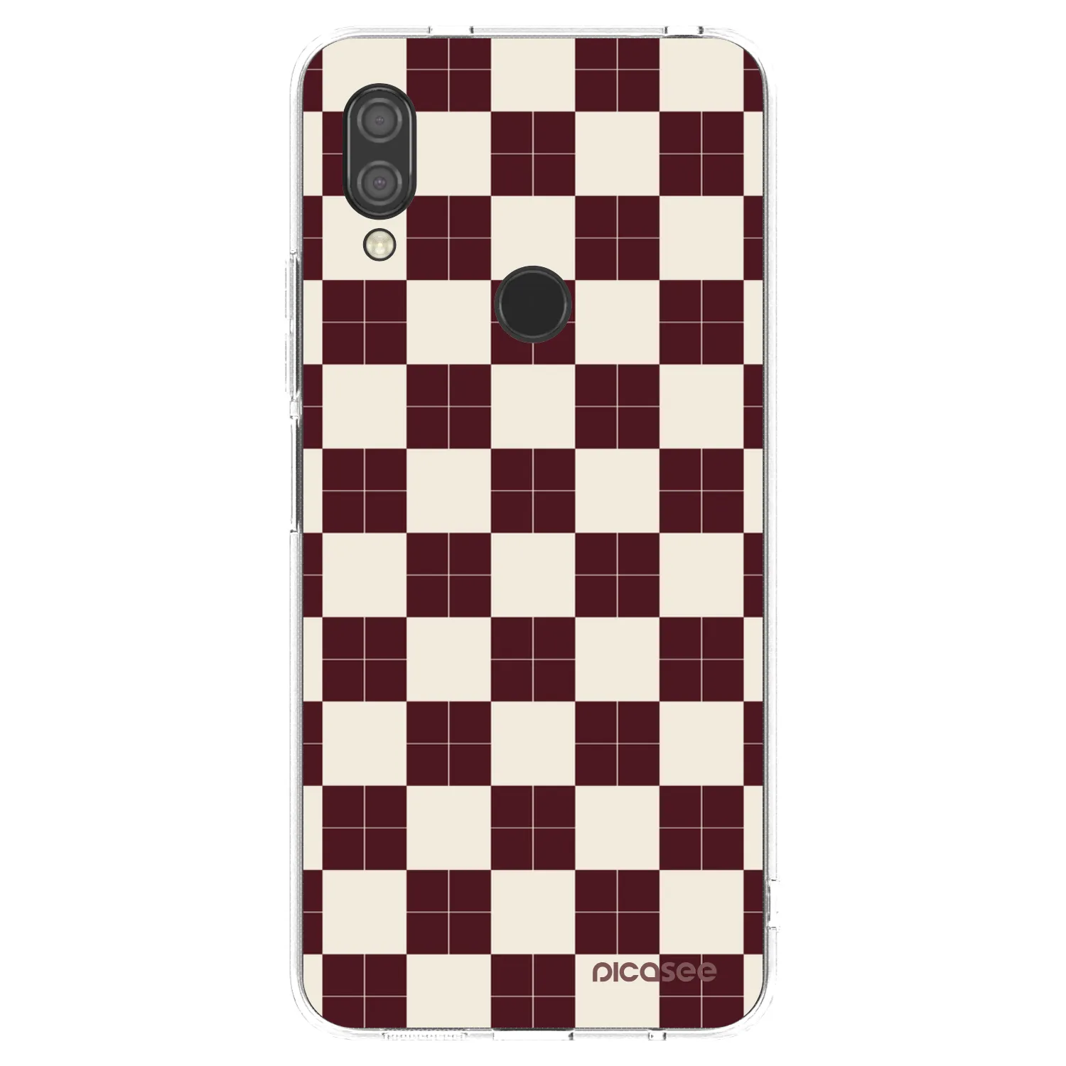 Picasee silikonowe przeźroczyste etui na Xiaomi Redmi 7 - Checked Away