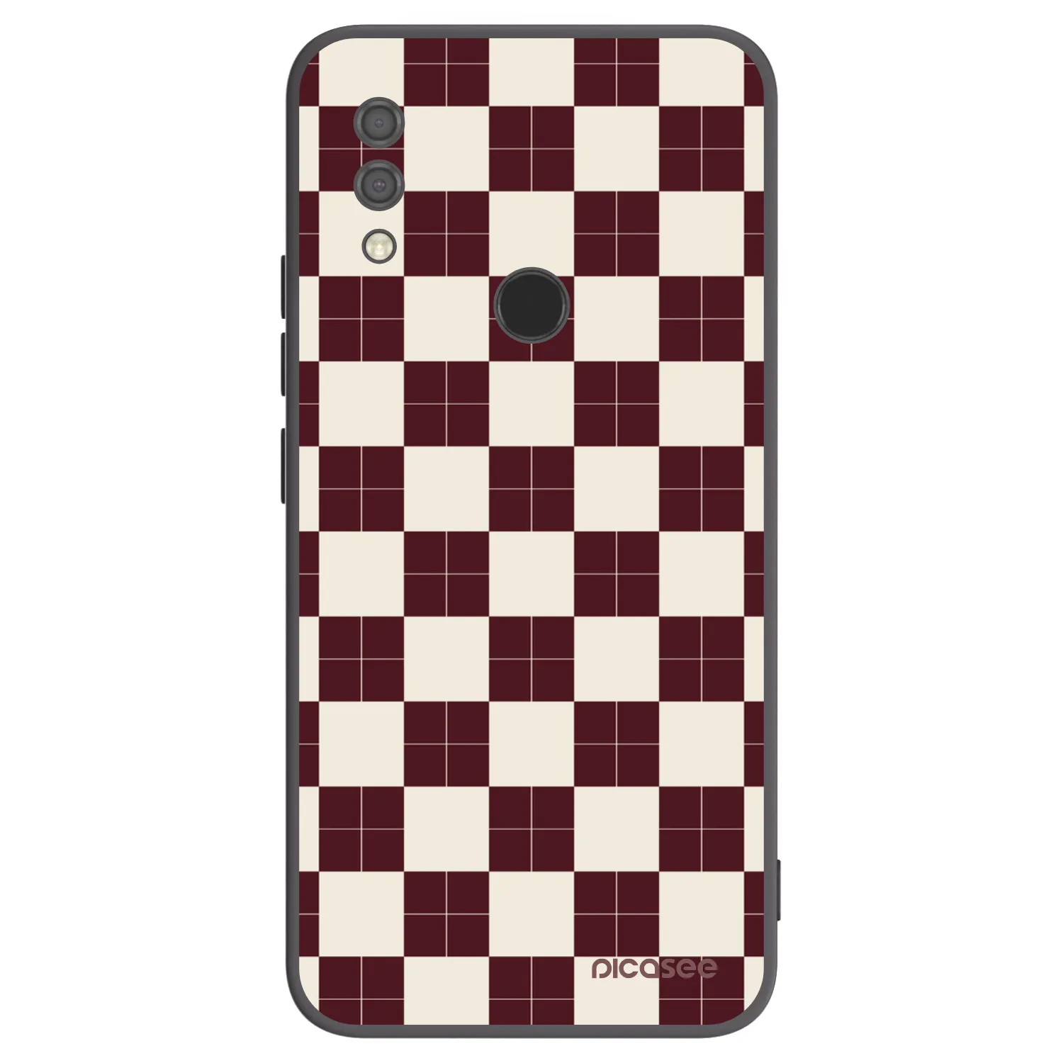 Picasee silikonowe czarne etui na Xiaomi Redmi 7 - Checked Away