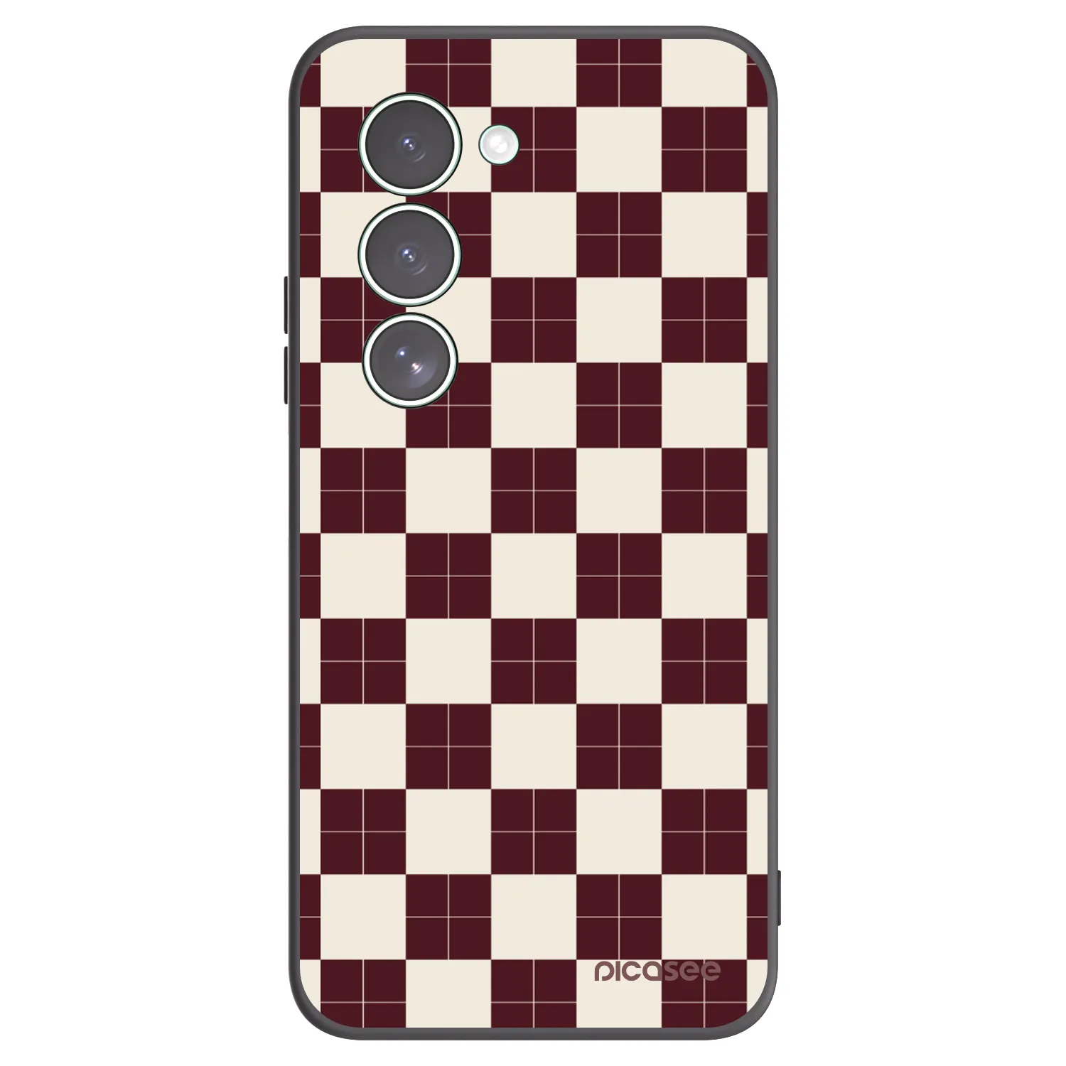 Picasee silikonowe czarne etui na Xiaomi Redmi 15 5G - Checked Away