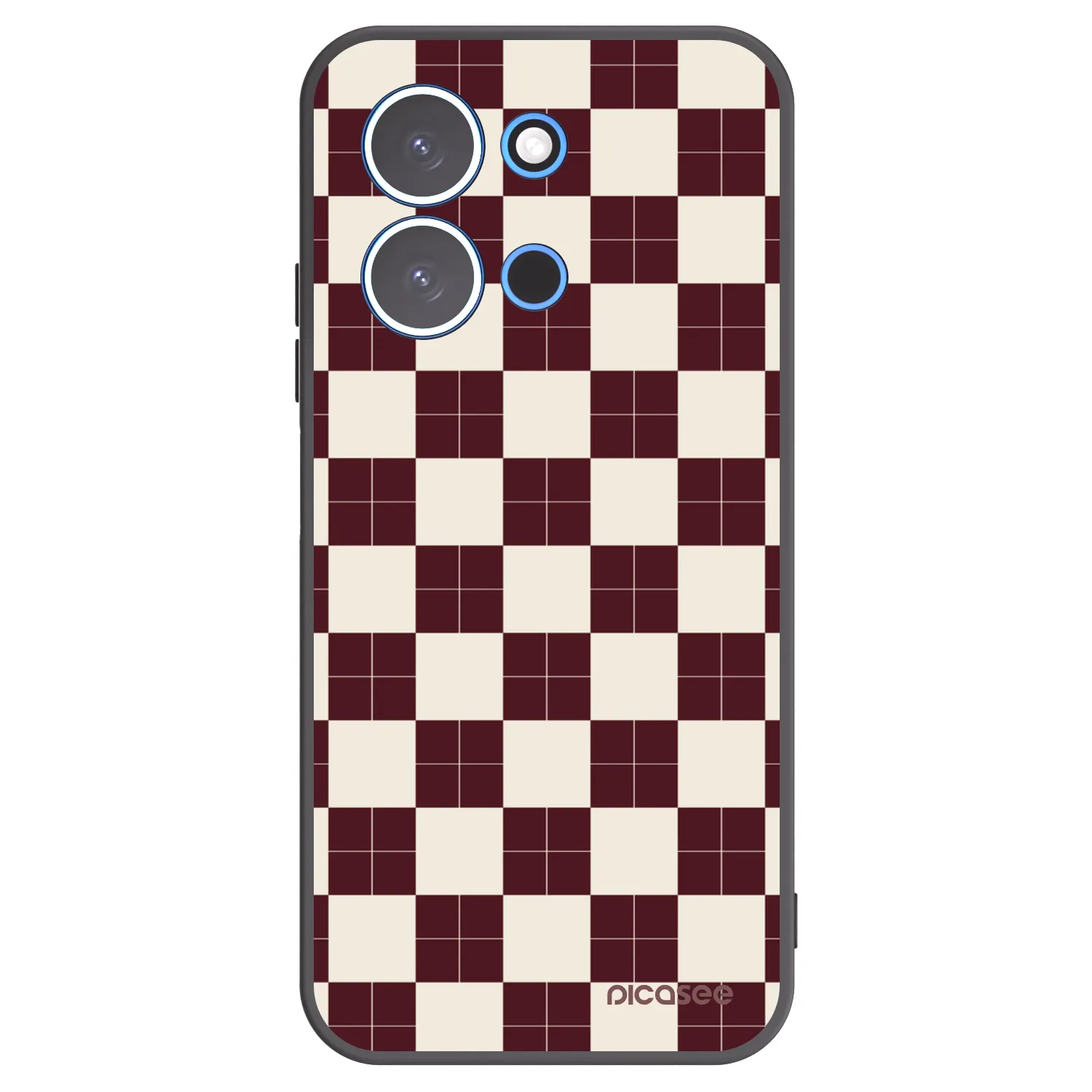 Picasee silikonowe czarne etui na Xiaomi Redmi 15C 4G - Checked Away