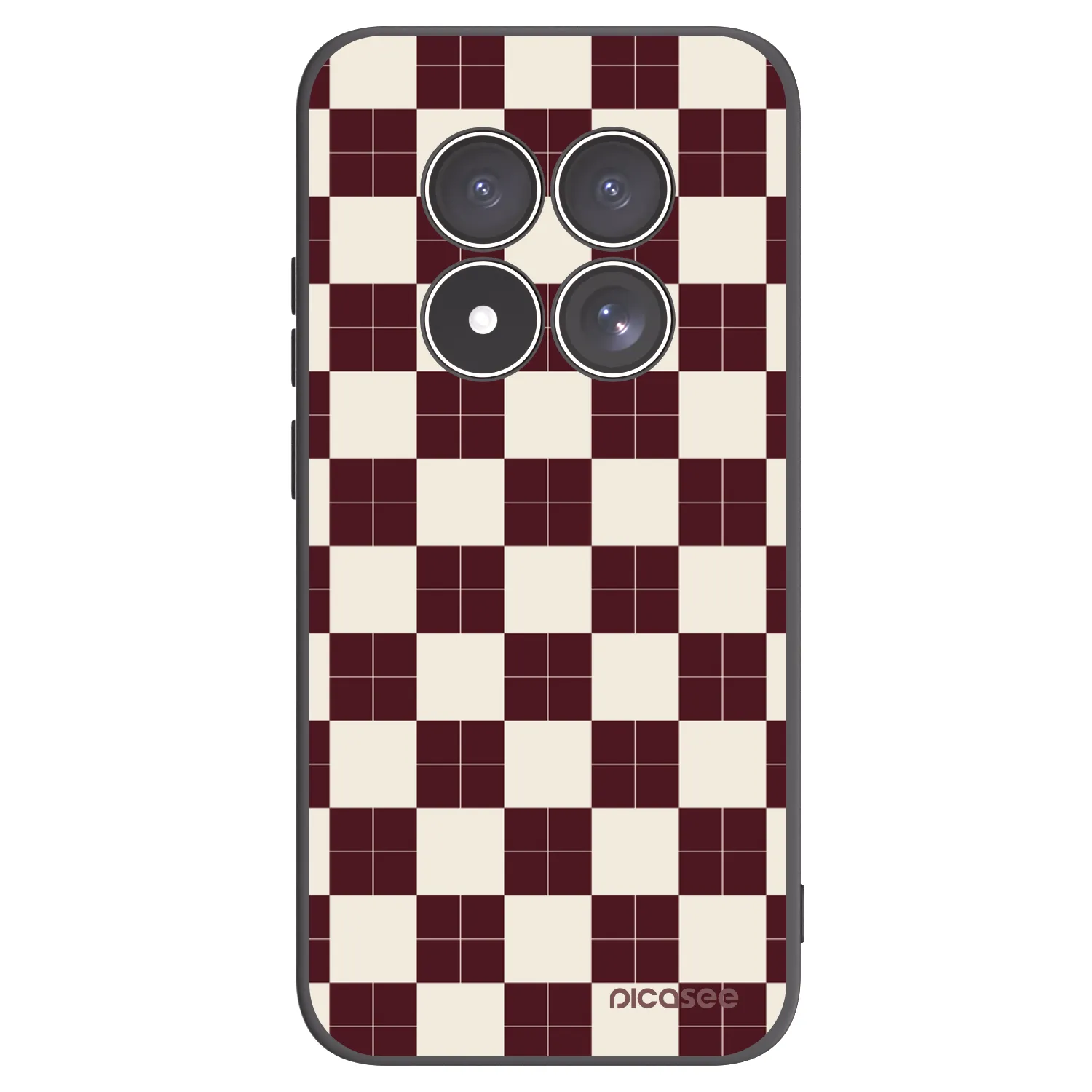Picasee silikonowe czarne etui na Xiaomi Redmi Note 15 Pro 4G - Checked Away