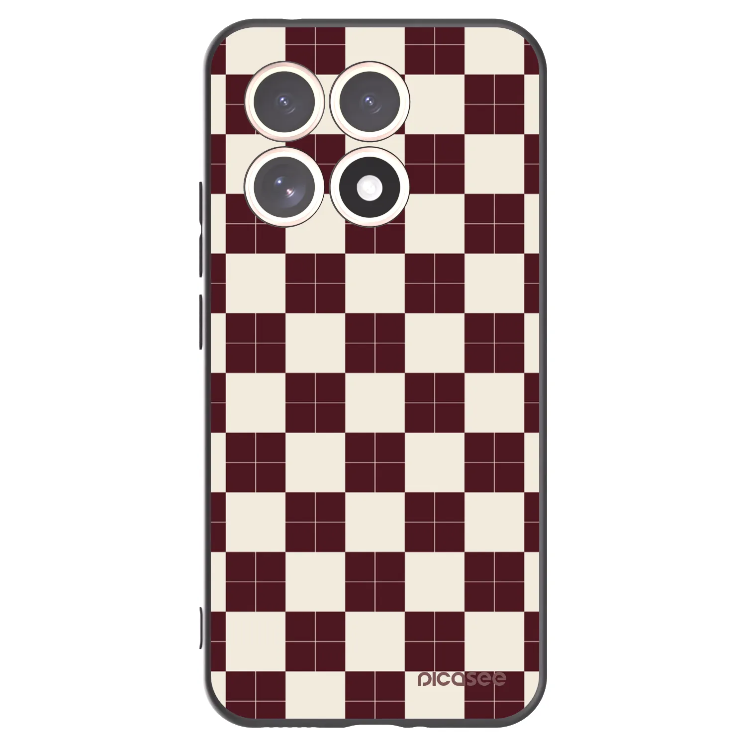 Picasee silikonowe czarne etui na Xiaomi 15T - Checked Away