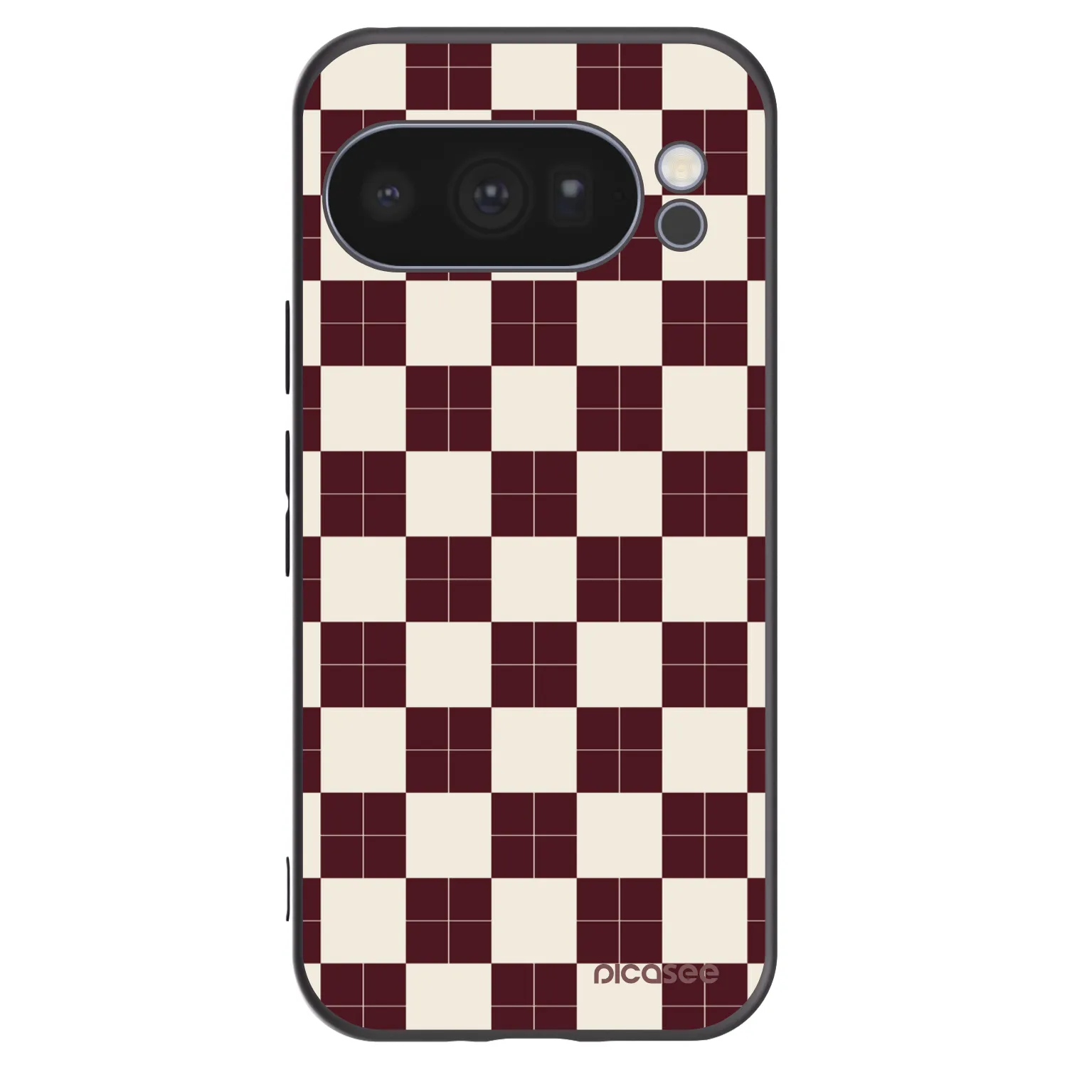 Picasee silikonowe czarne etui na Google Pixel 10 Pro - Checked Away
