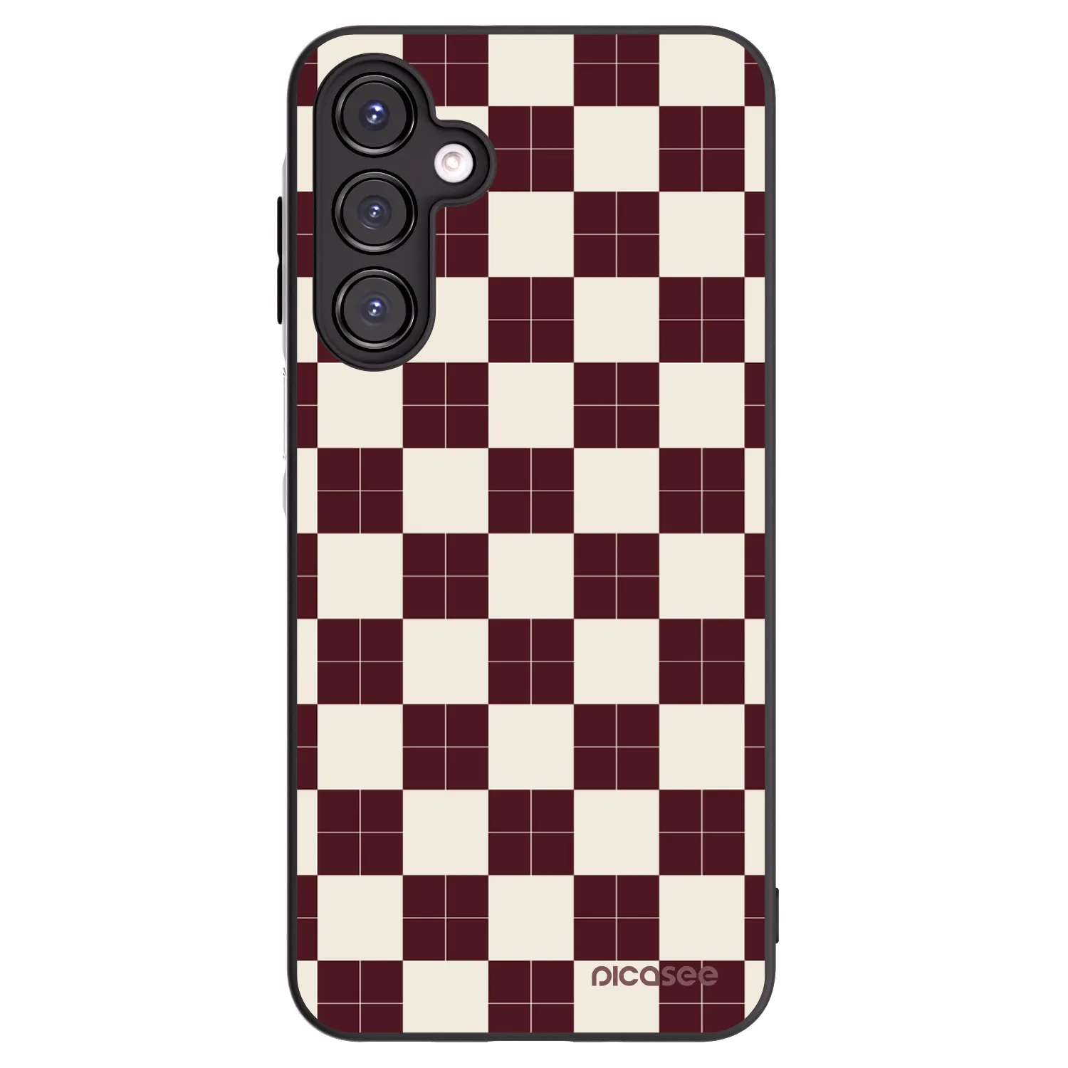 Picasee silikonowe czarne etui na Samsung Galaxy A16 4G - Checked Away