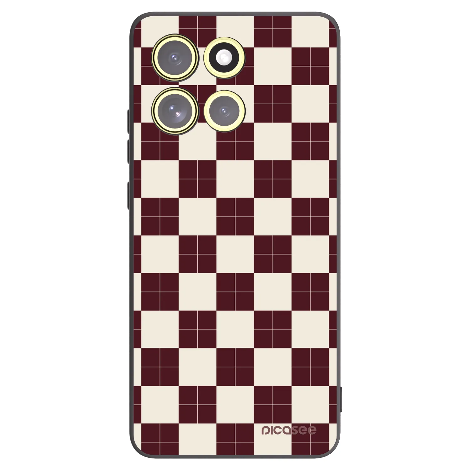 Picasee silikonowe czarne etui na Motorola Moto G86 Power 5G - Checked Away