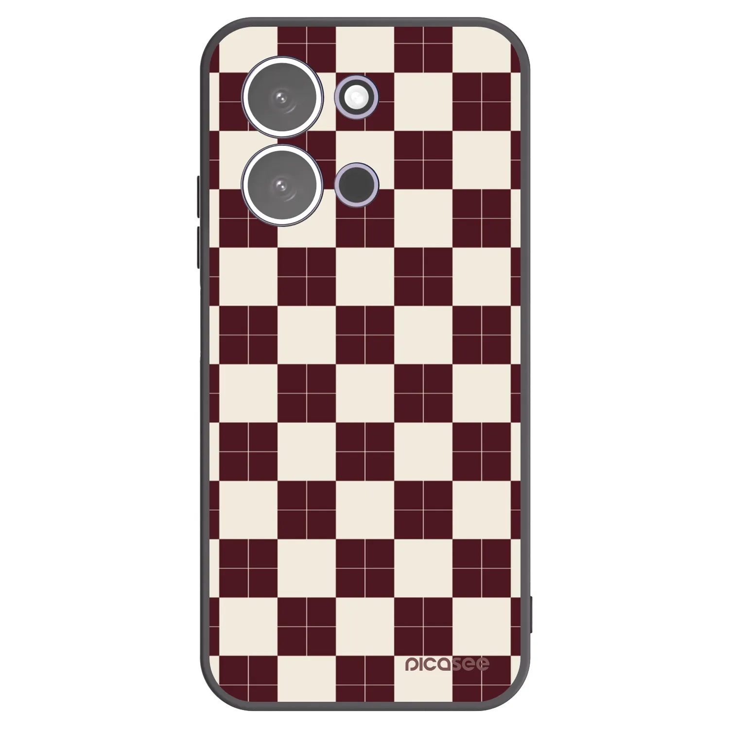Picasee silikonowe czarne etui na Xiaomi Redmi 15C 5G - Checked Away