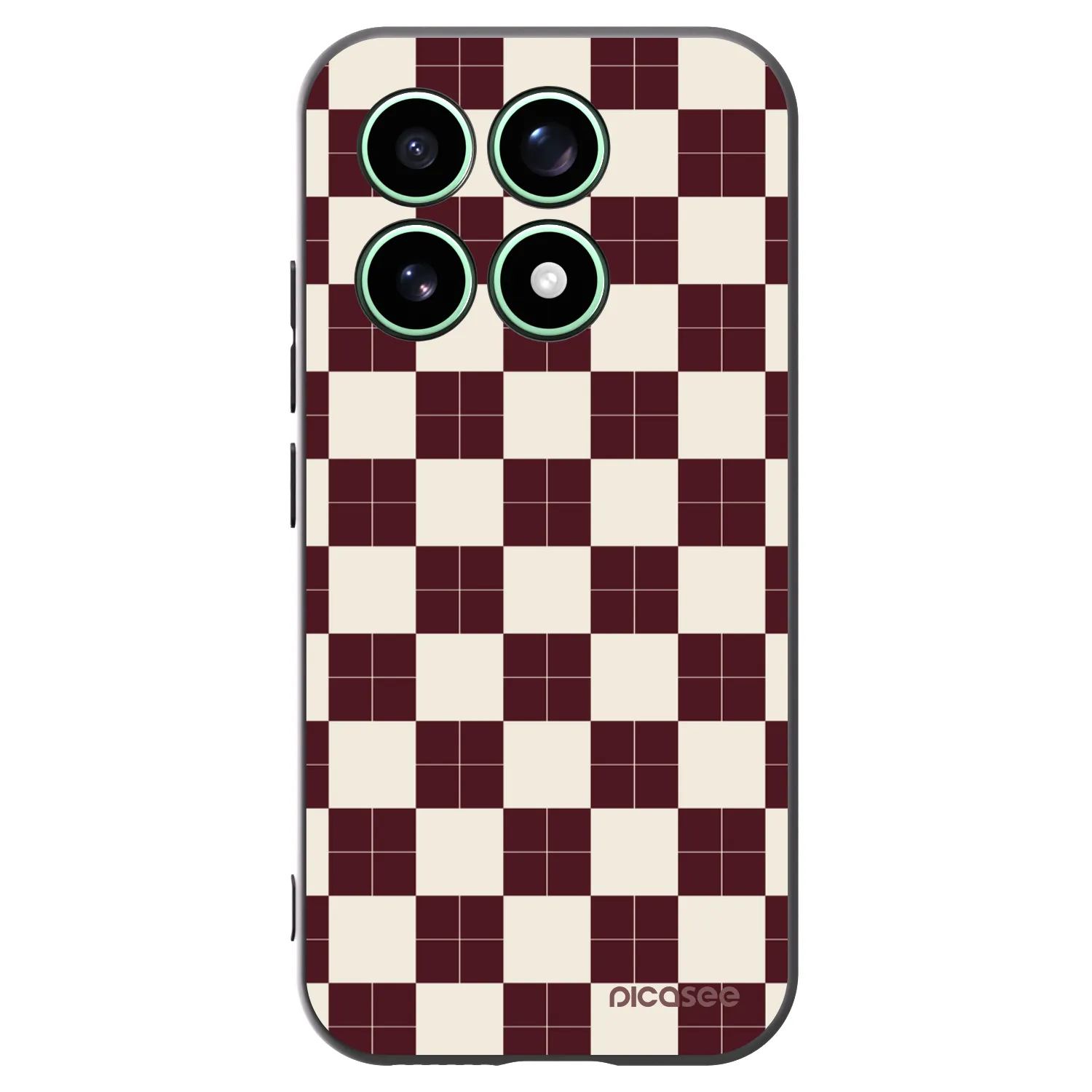 Picasee silikonowe czarne etui na Xiaomi 17 - Checked Away