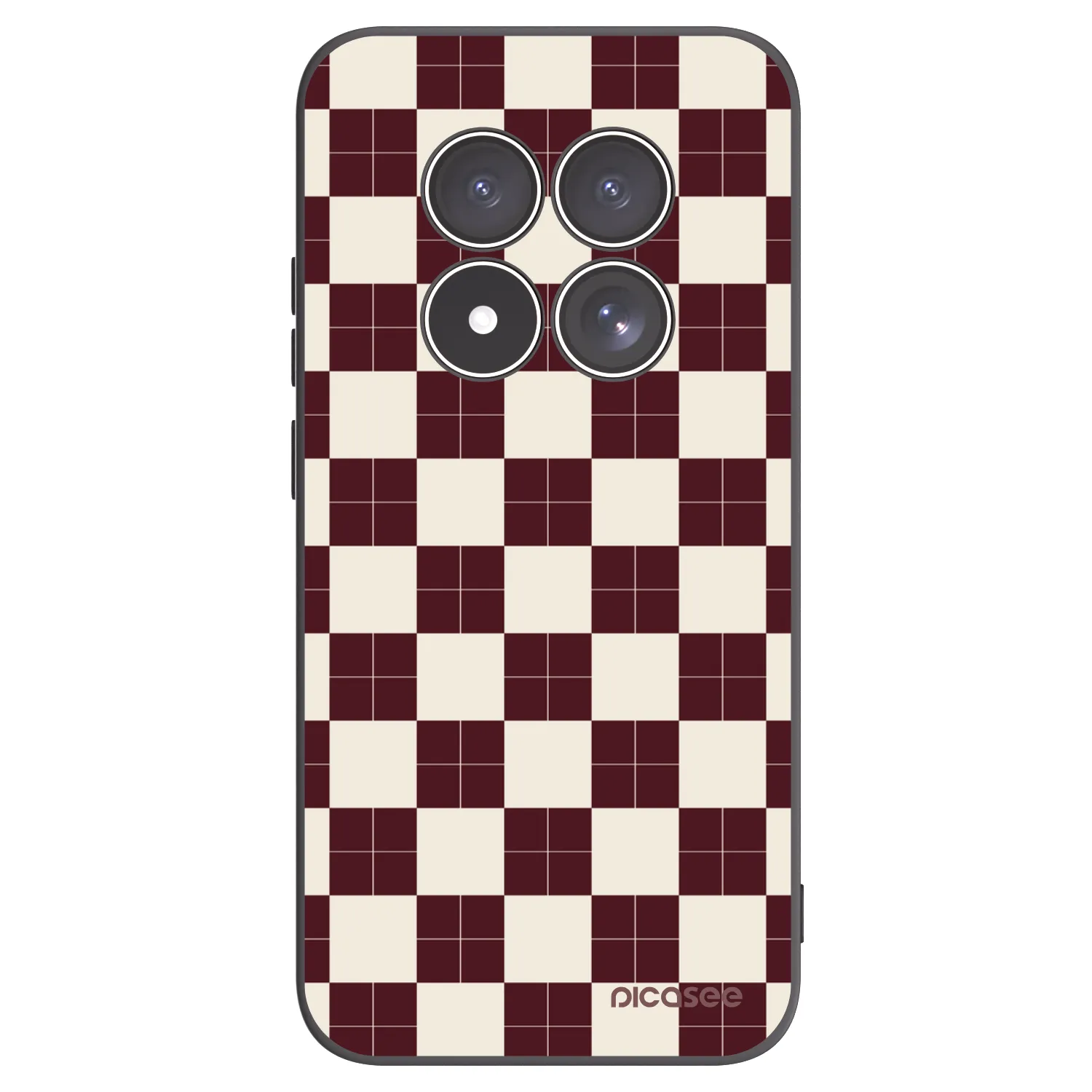 Picasee silikonowe czarne etui na Xiaomi Redmi Note 15 Pro 5G - Checked Away